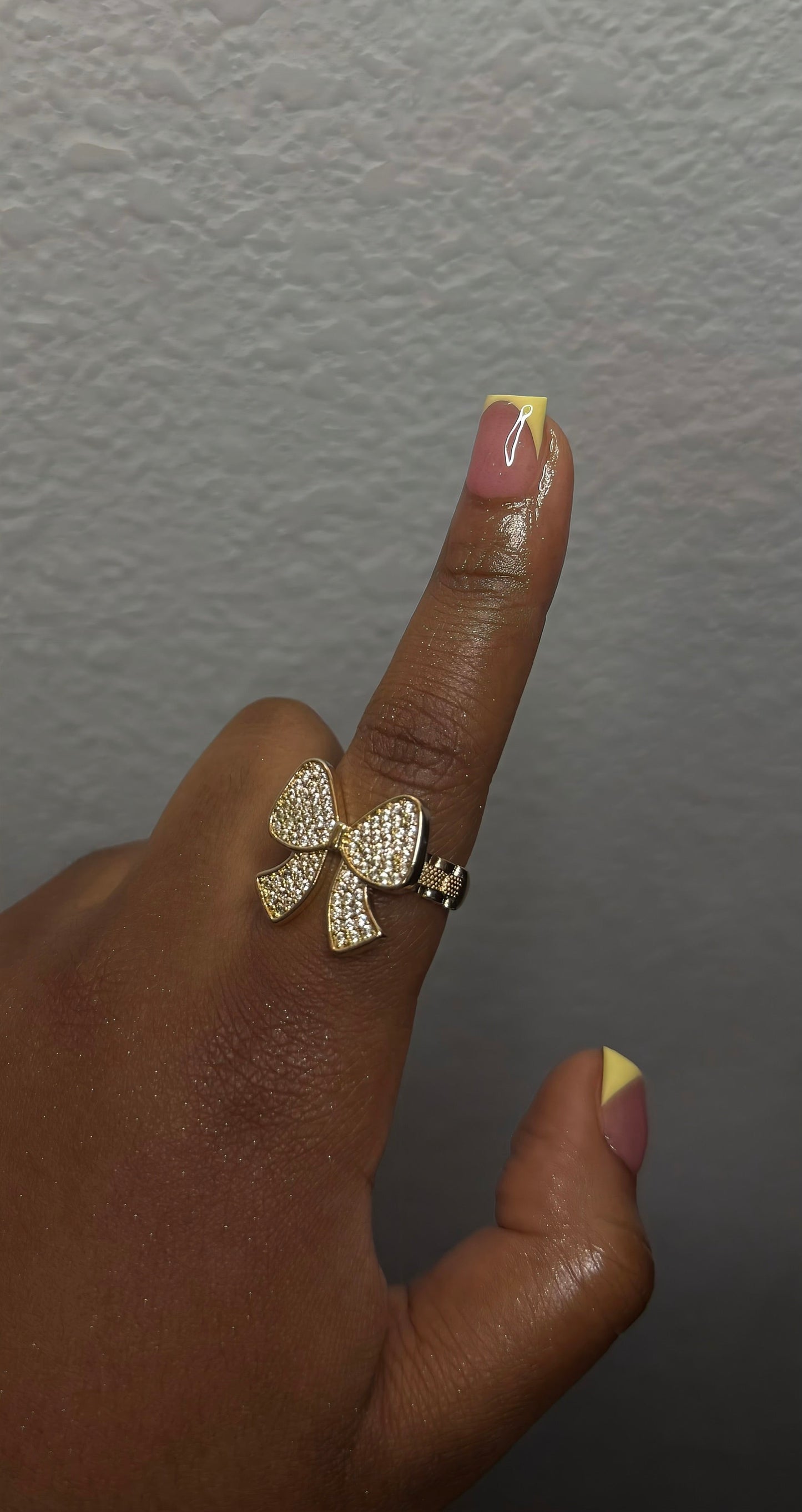 Big Diamond Bow Ring