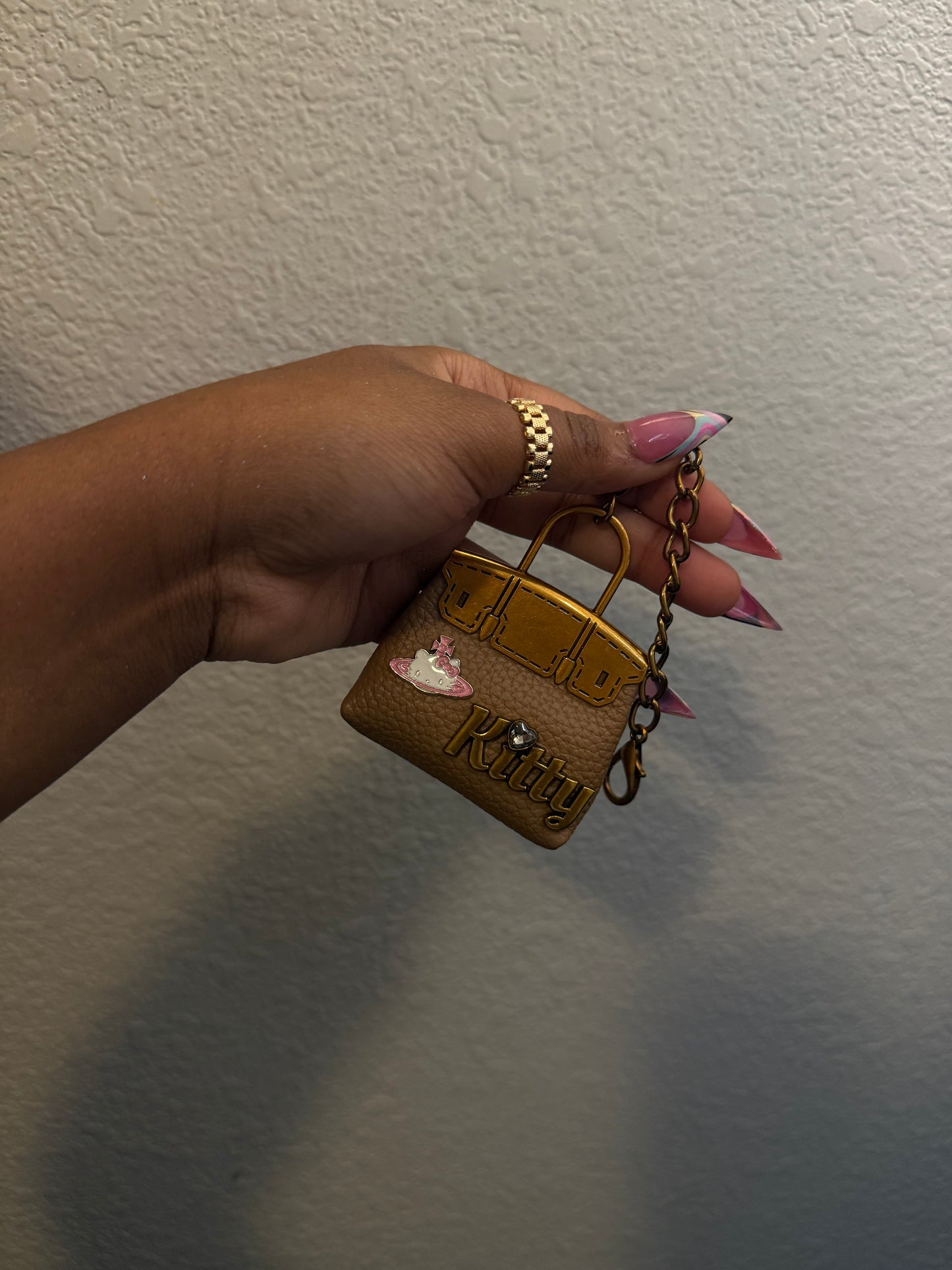 Brown Kitty Purse Accessory