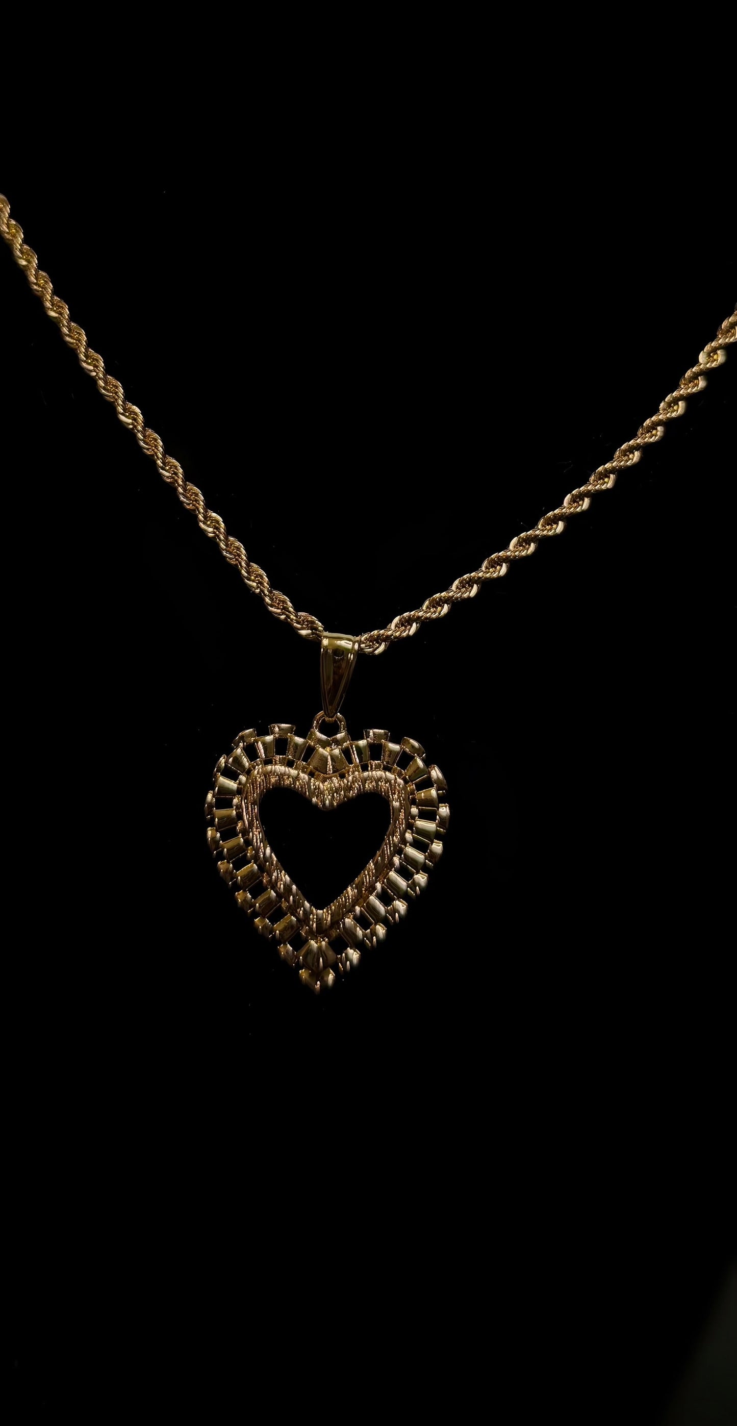 Rollie Diamond Cut Heart Necklace