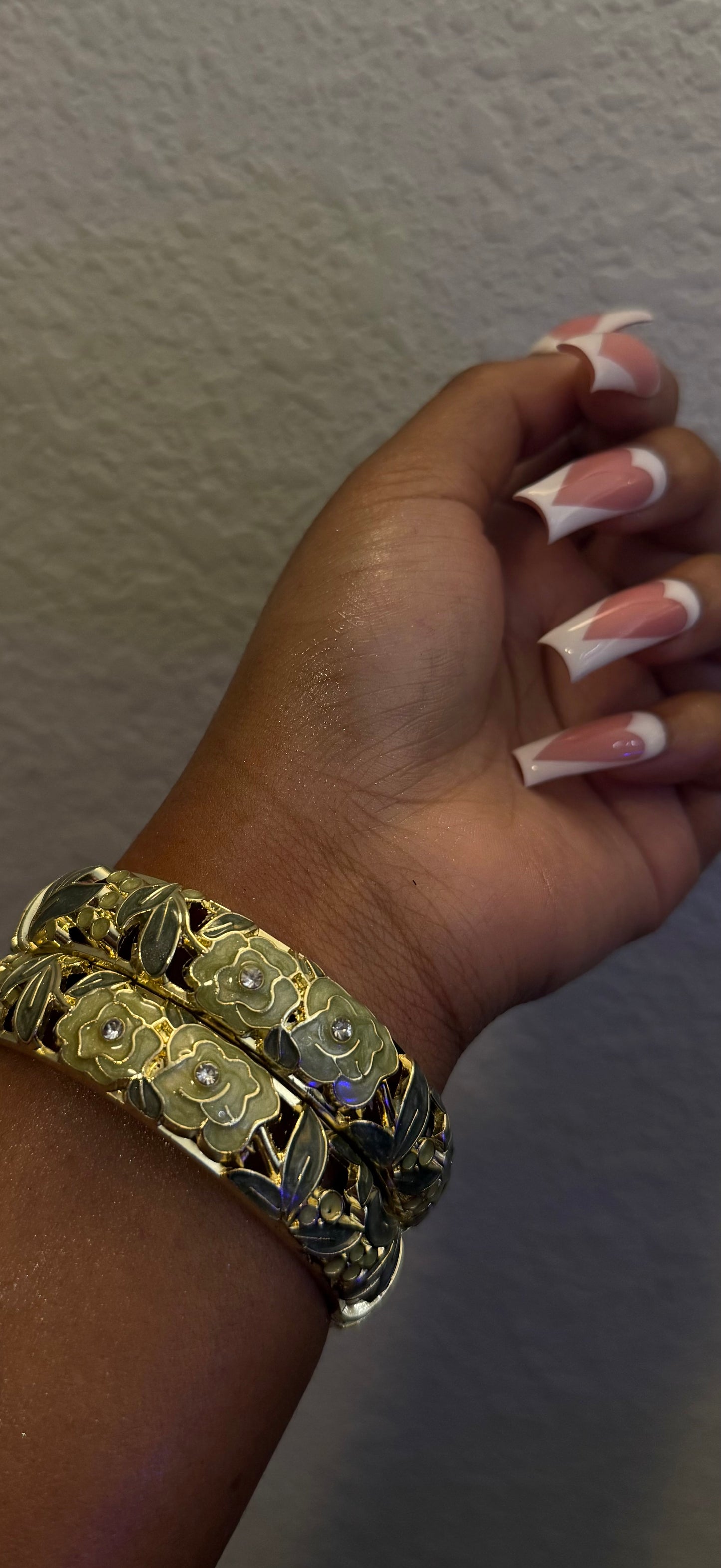 Green Garden Floral Bangles