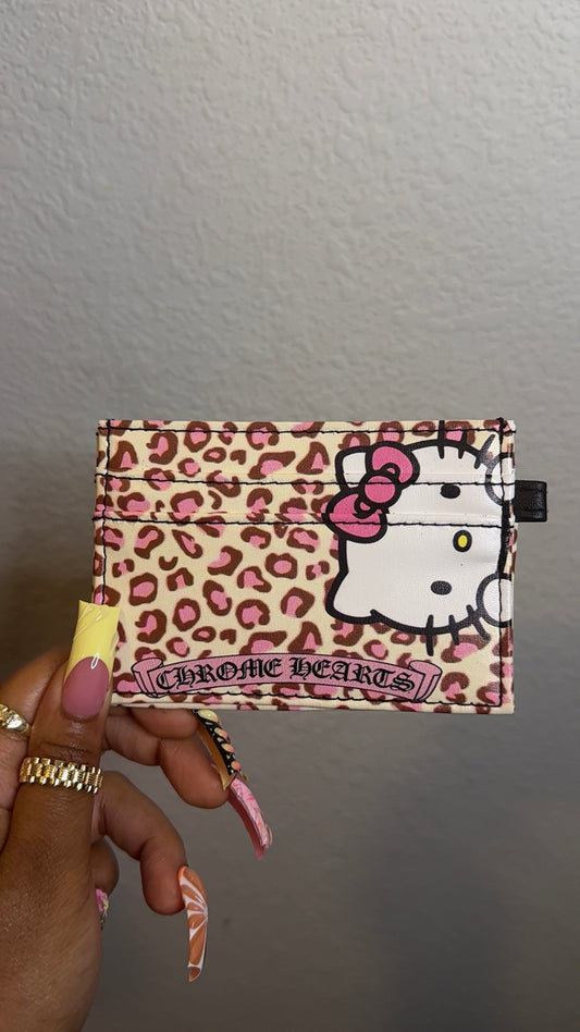 HK Pink Leopard Custom Card Holder (READY TO SHIP)