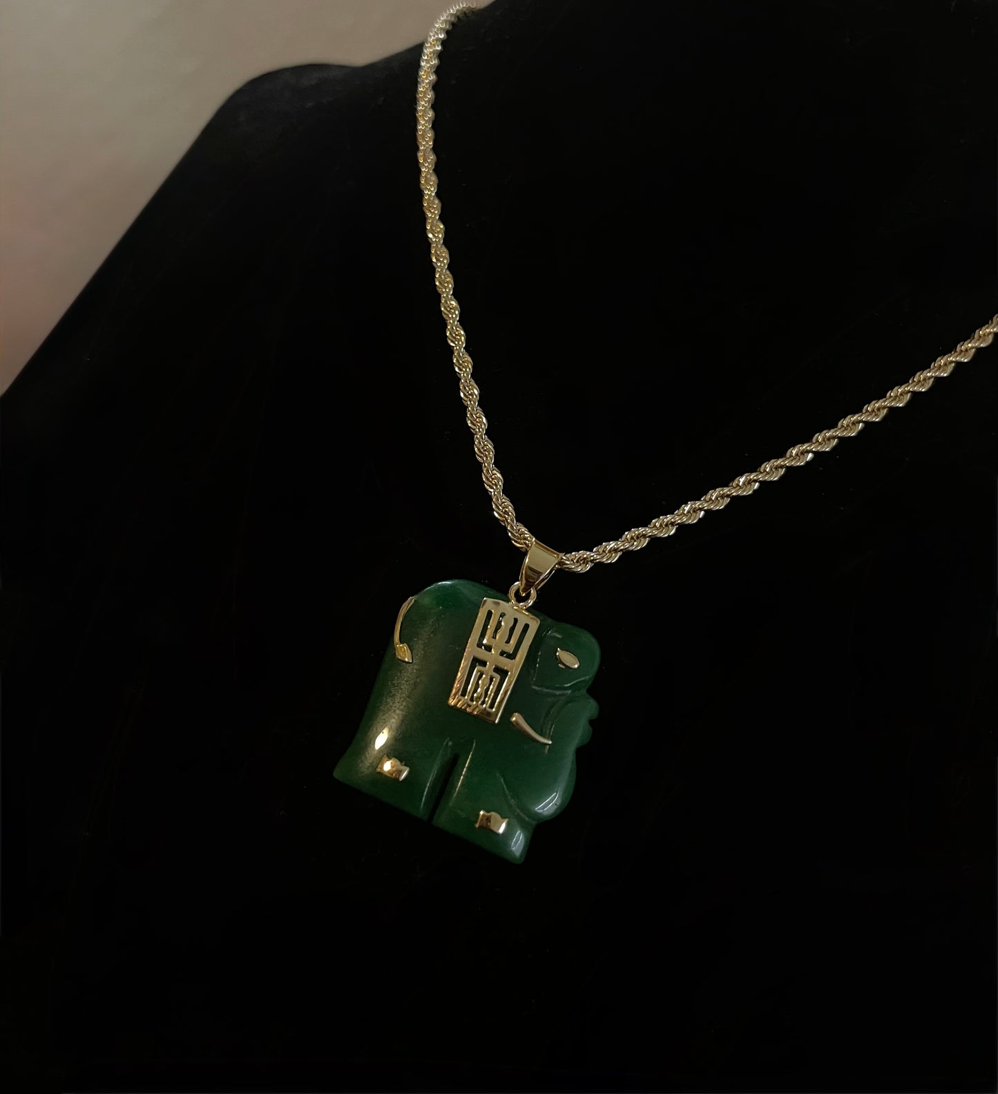 Jade Elephant Necklace