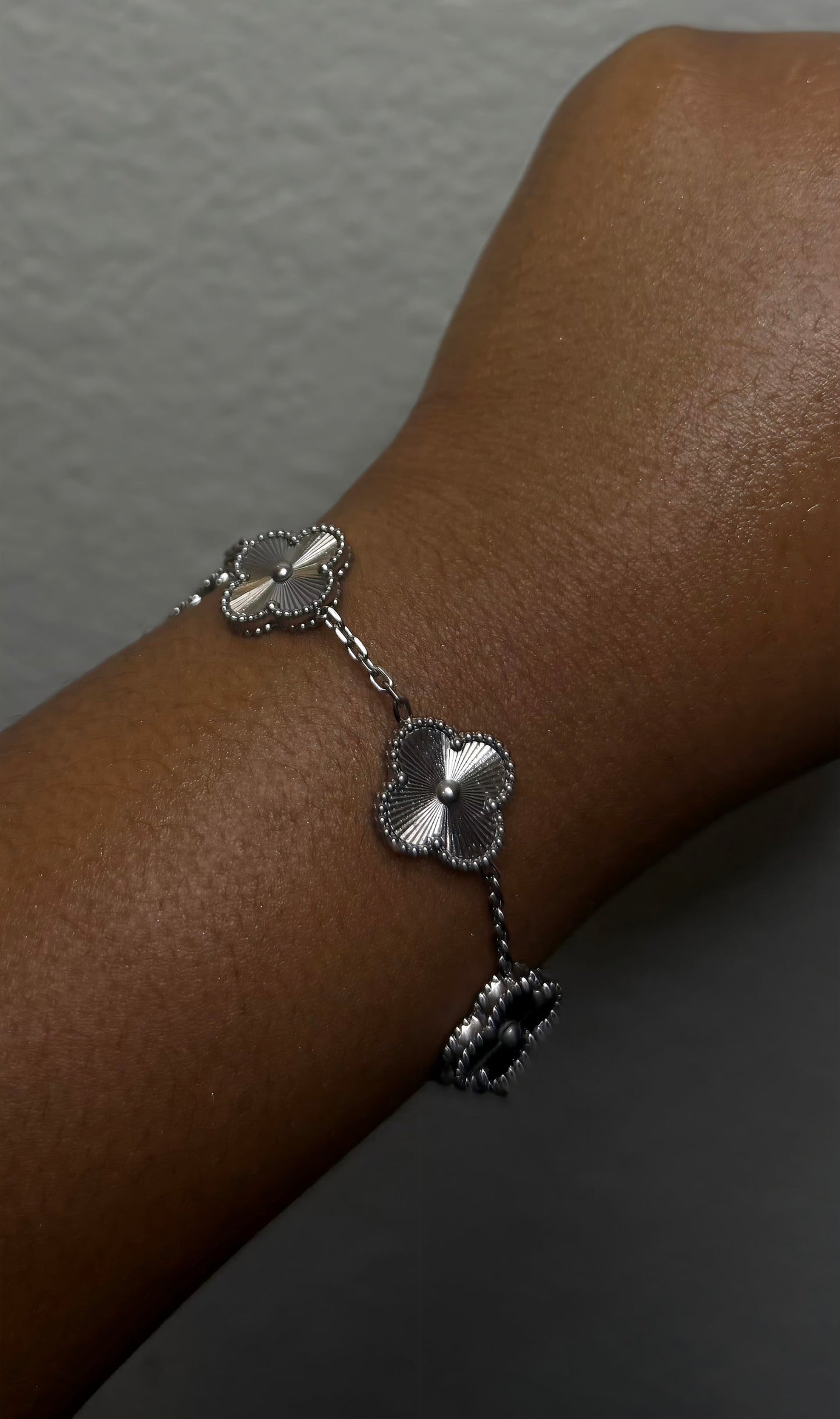 Silver Clover Bracelet