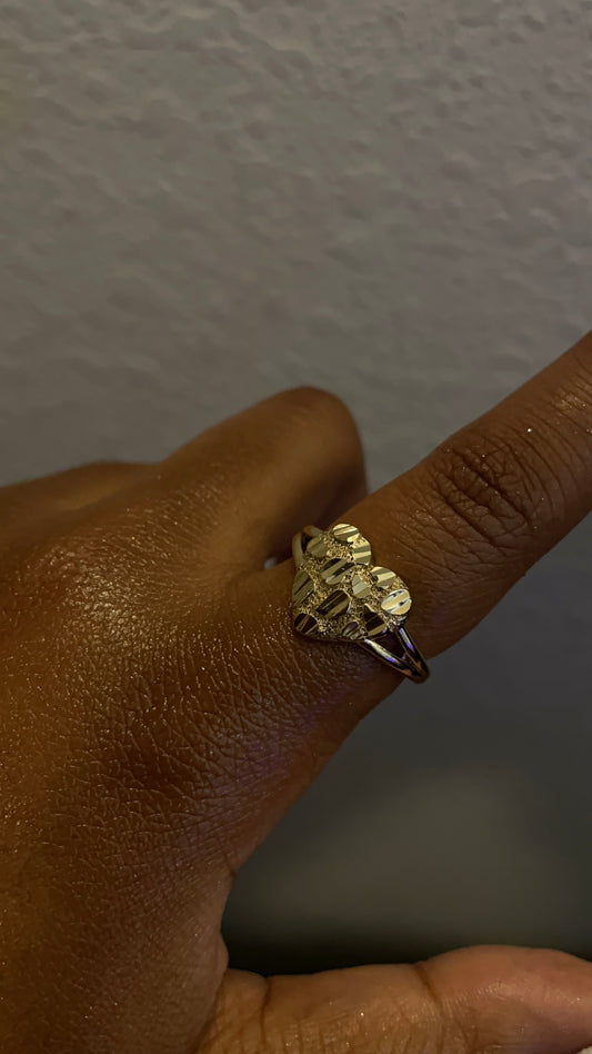 Nugget Heart Ring