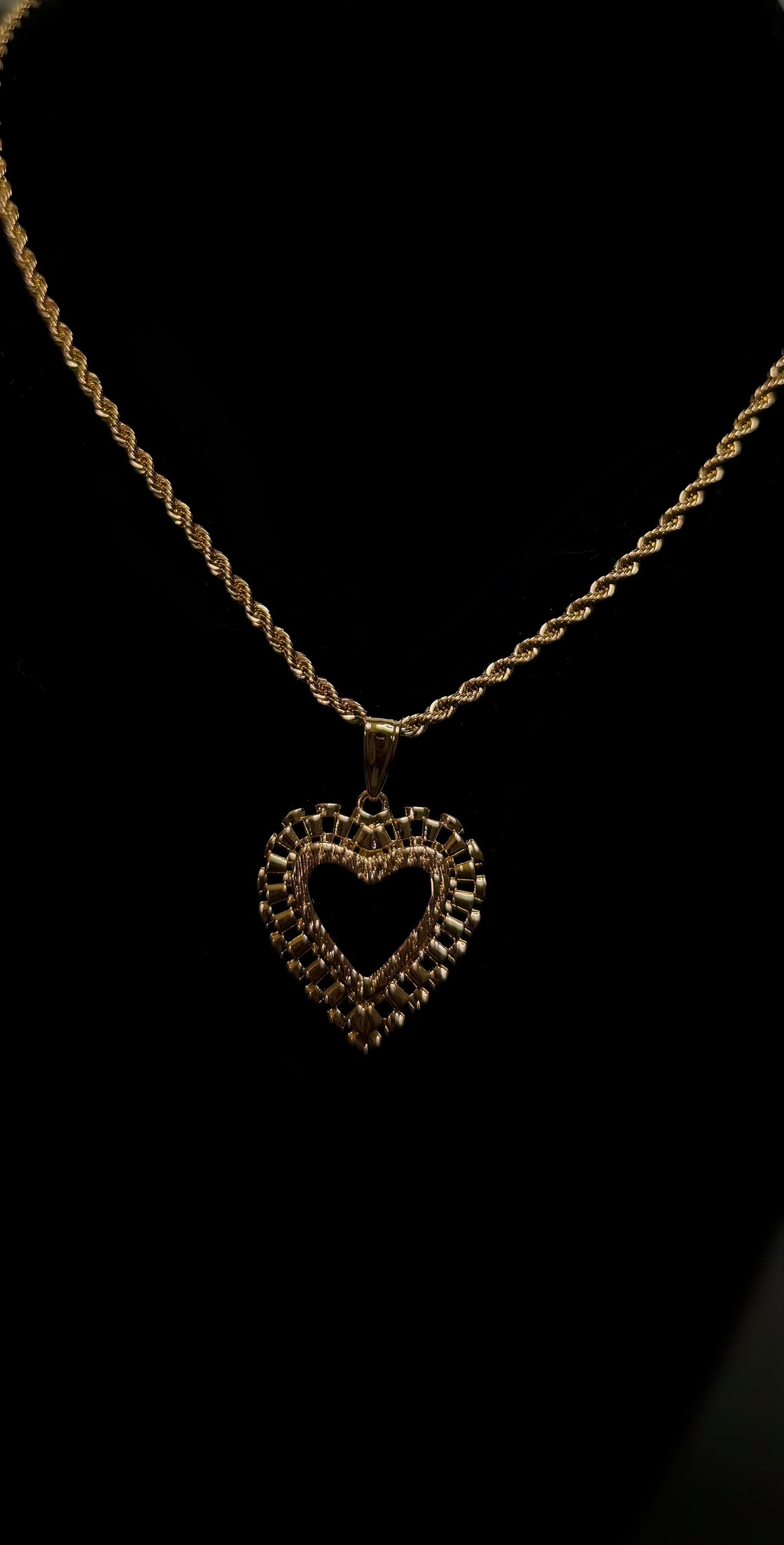 Rollie Diamond Cut Heart Necklace