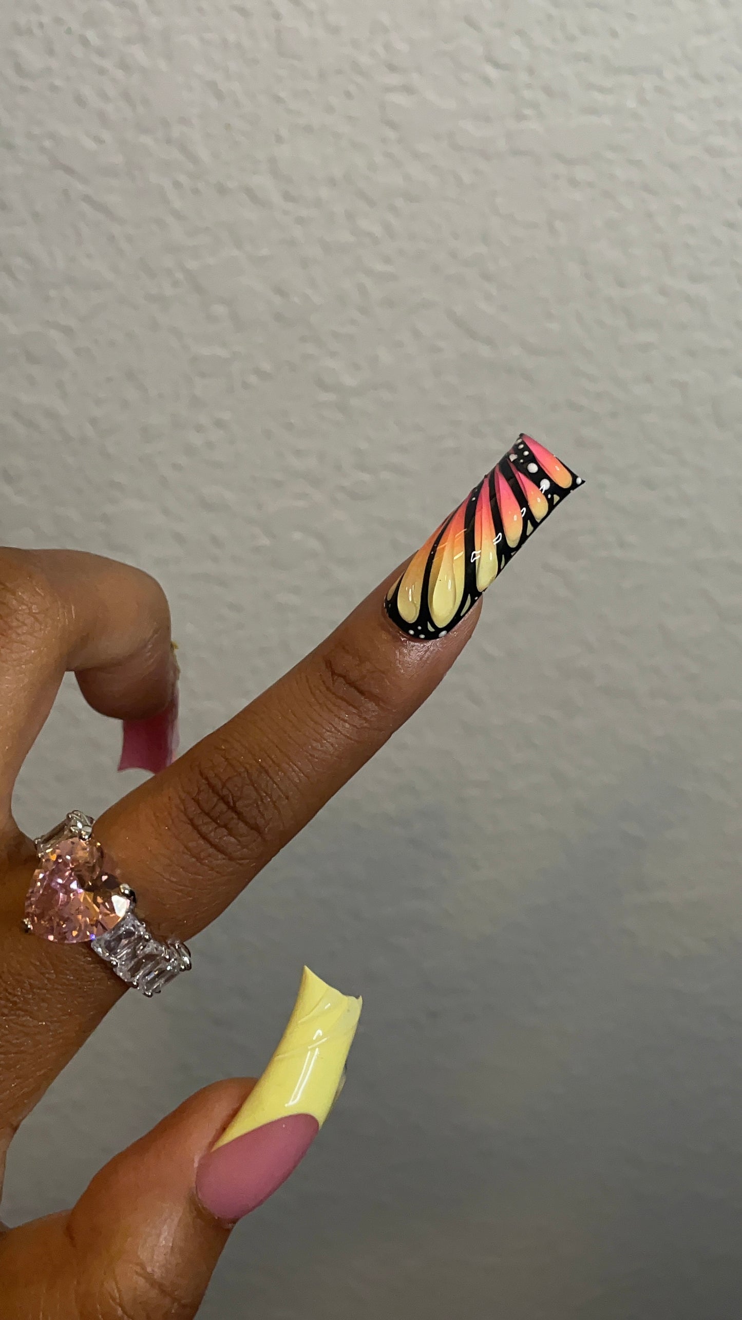 Pink Heart Diamond Ring