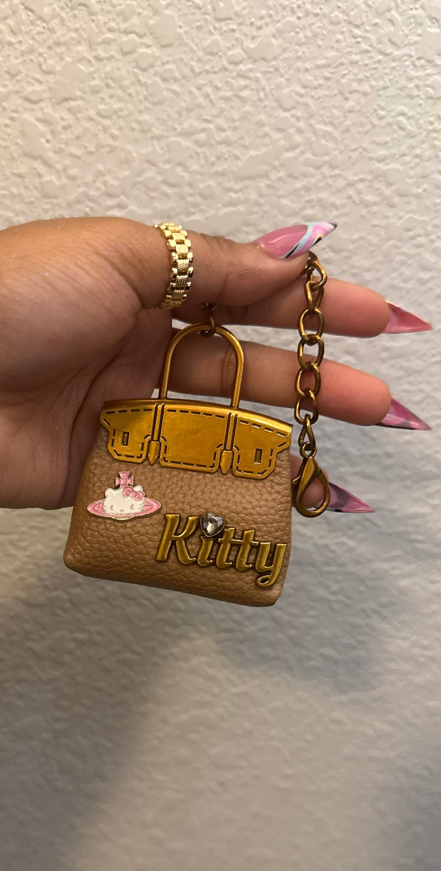 Brown Kitty Purse Accessory