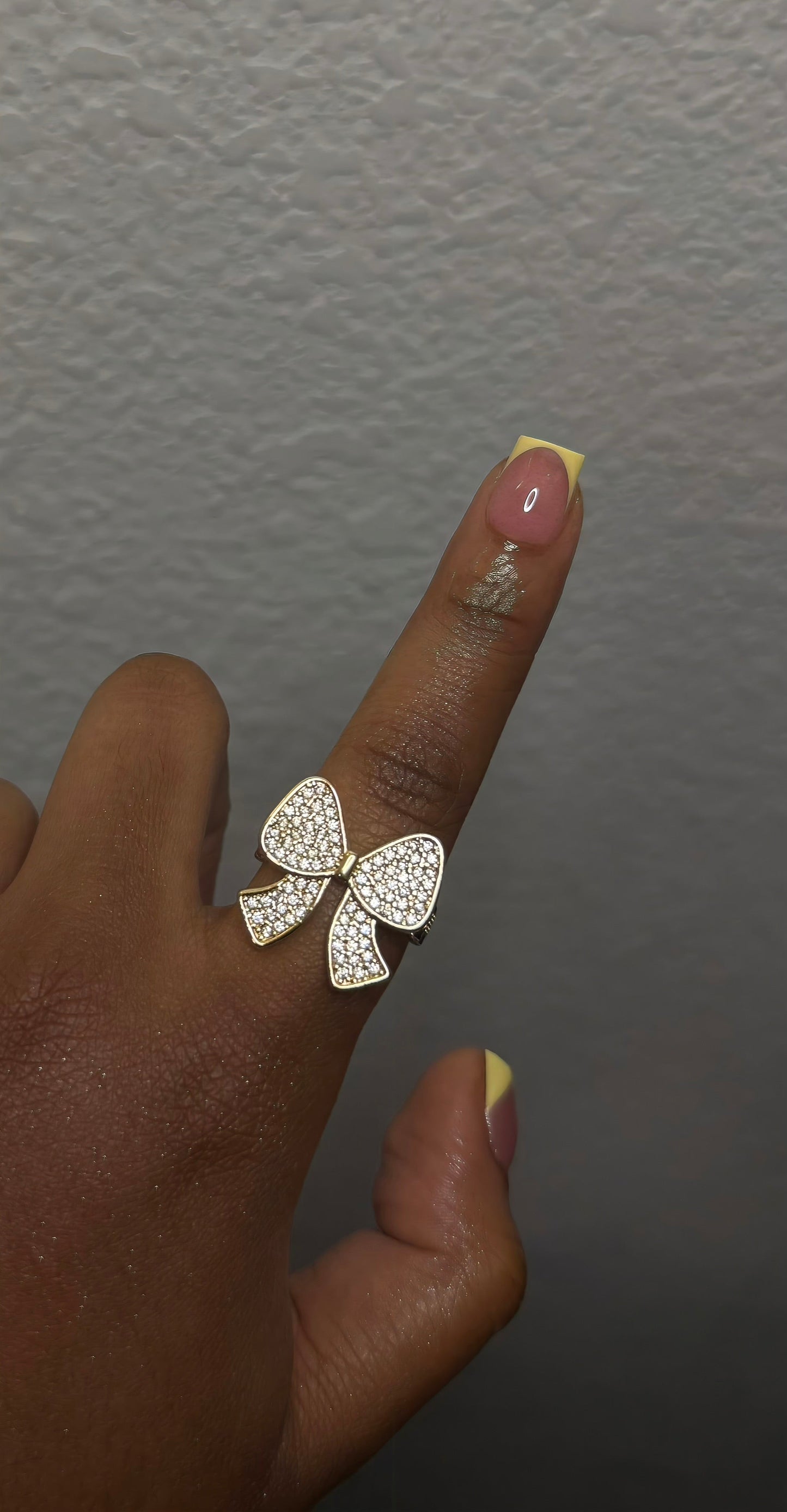 Big Diamond Bow Ring