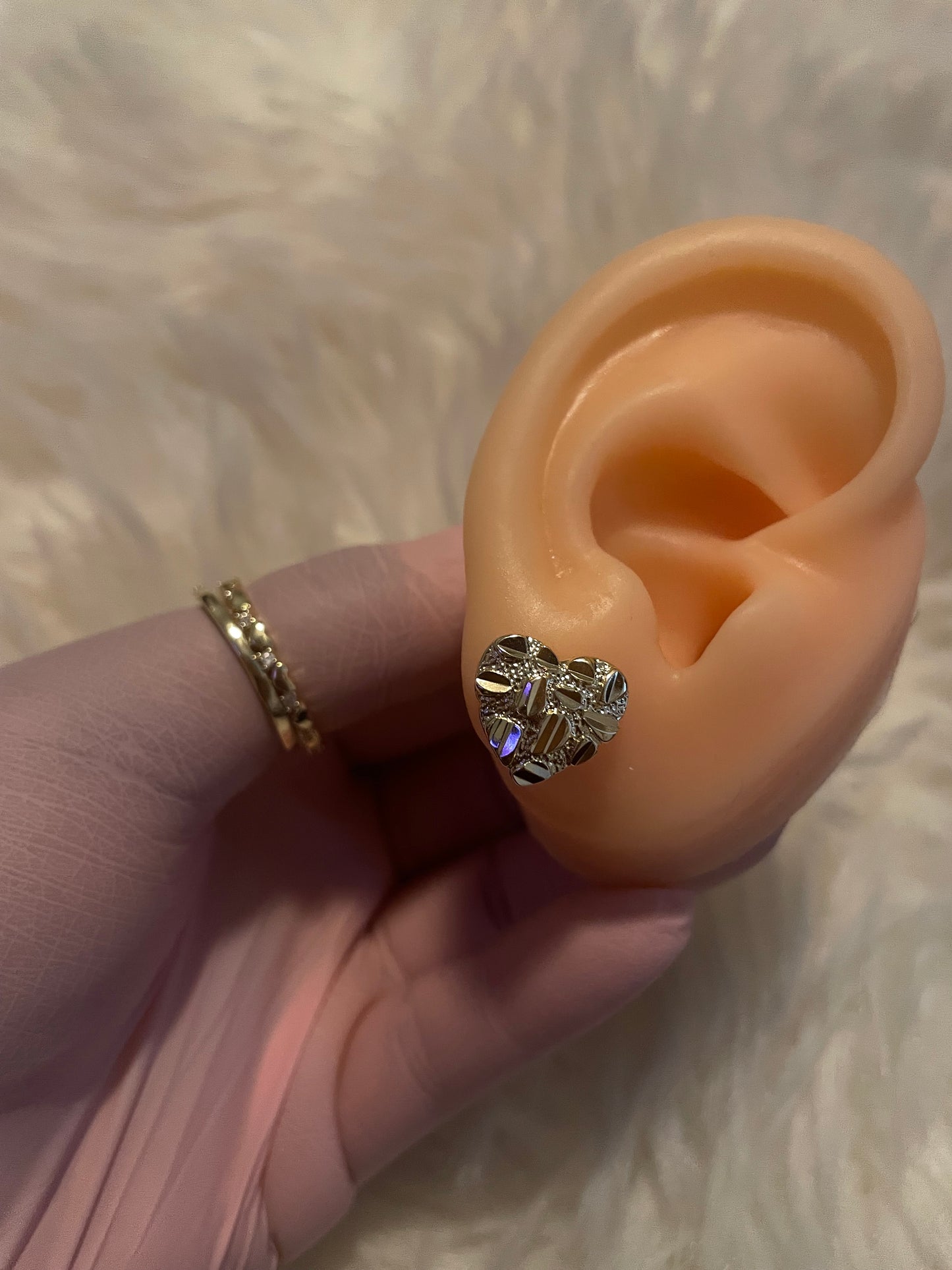 Nugget Heart Earrings