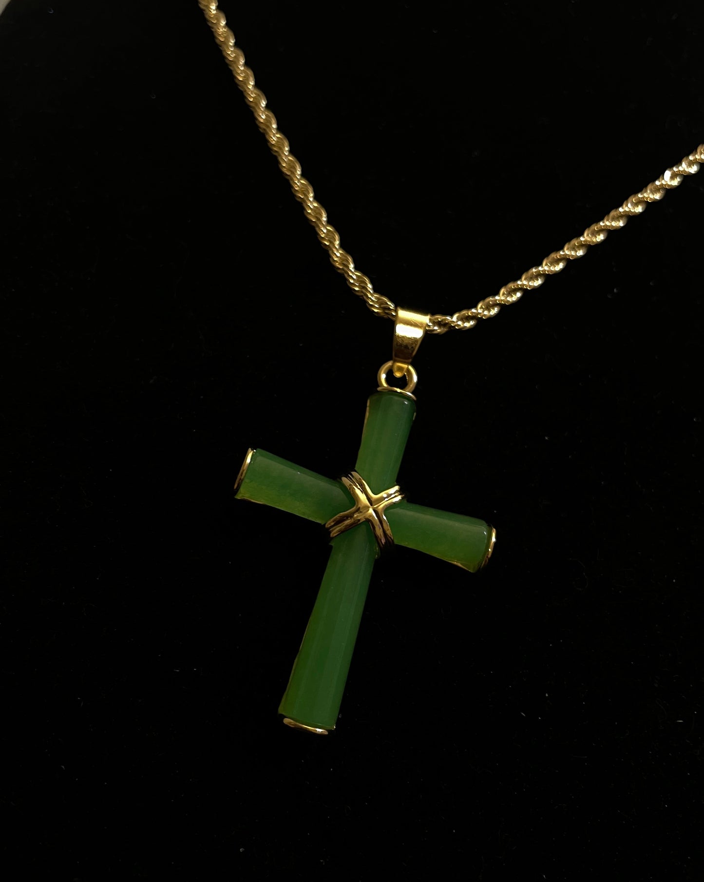 Jade Cross Necklace