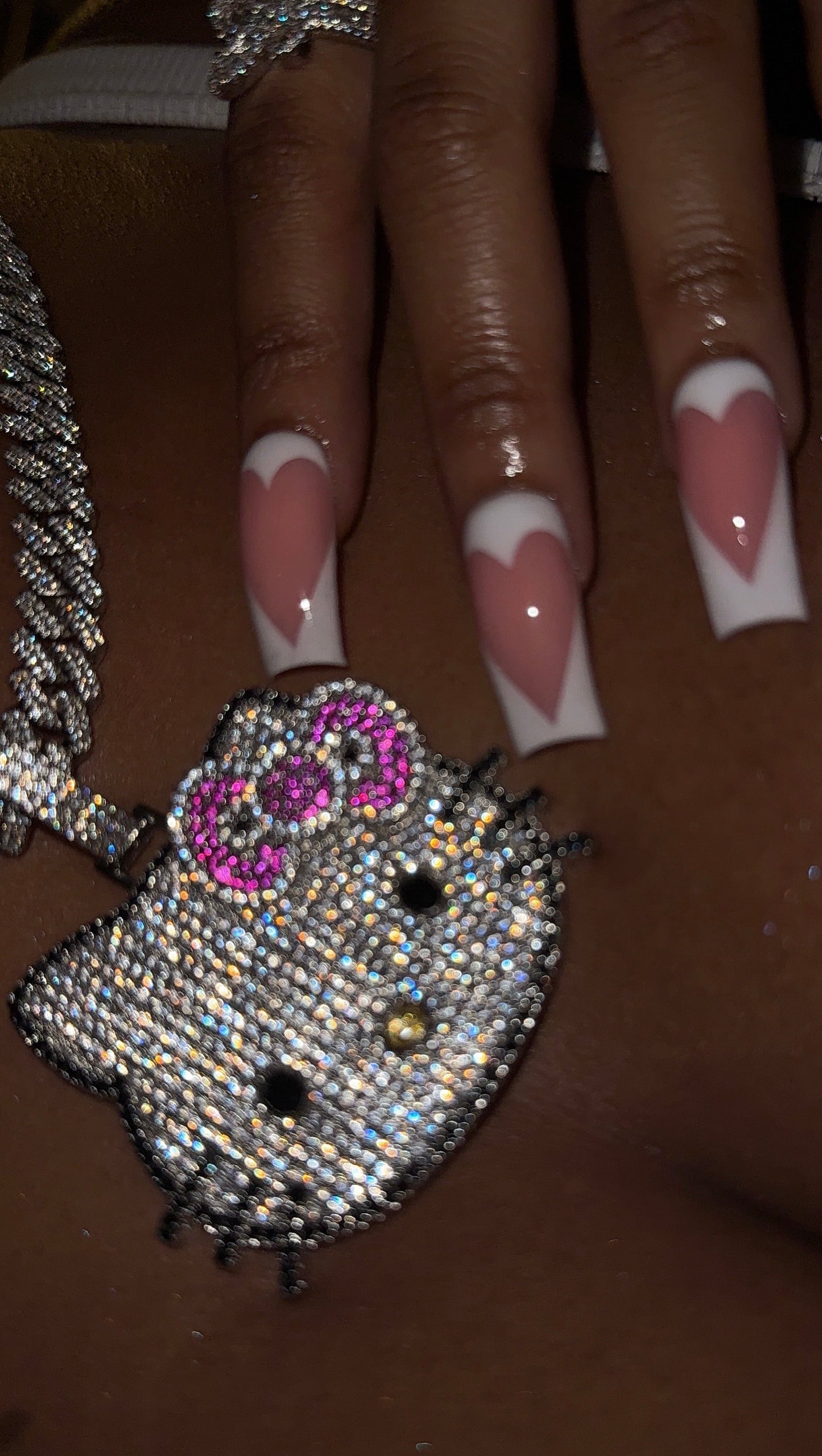 HK Big Bling Face Necklace