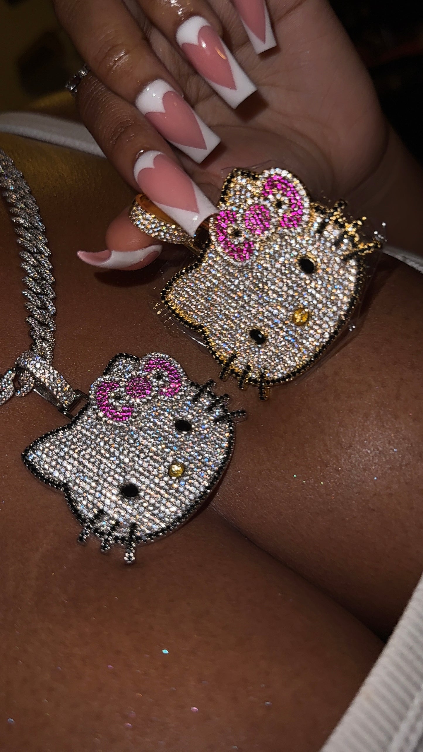 HK Big Bling Face Necklace