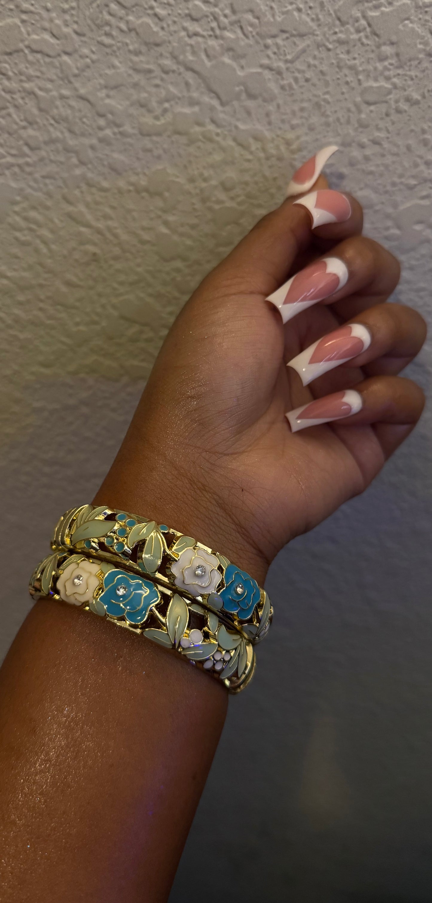 Blue Pastel Floral Bangles