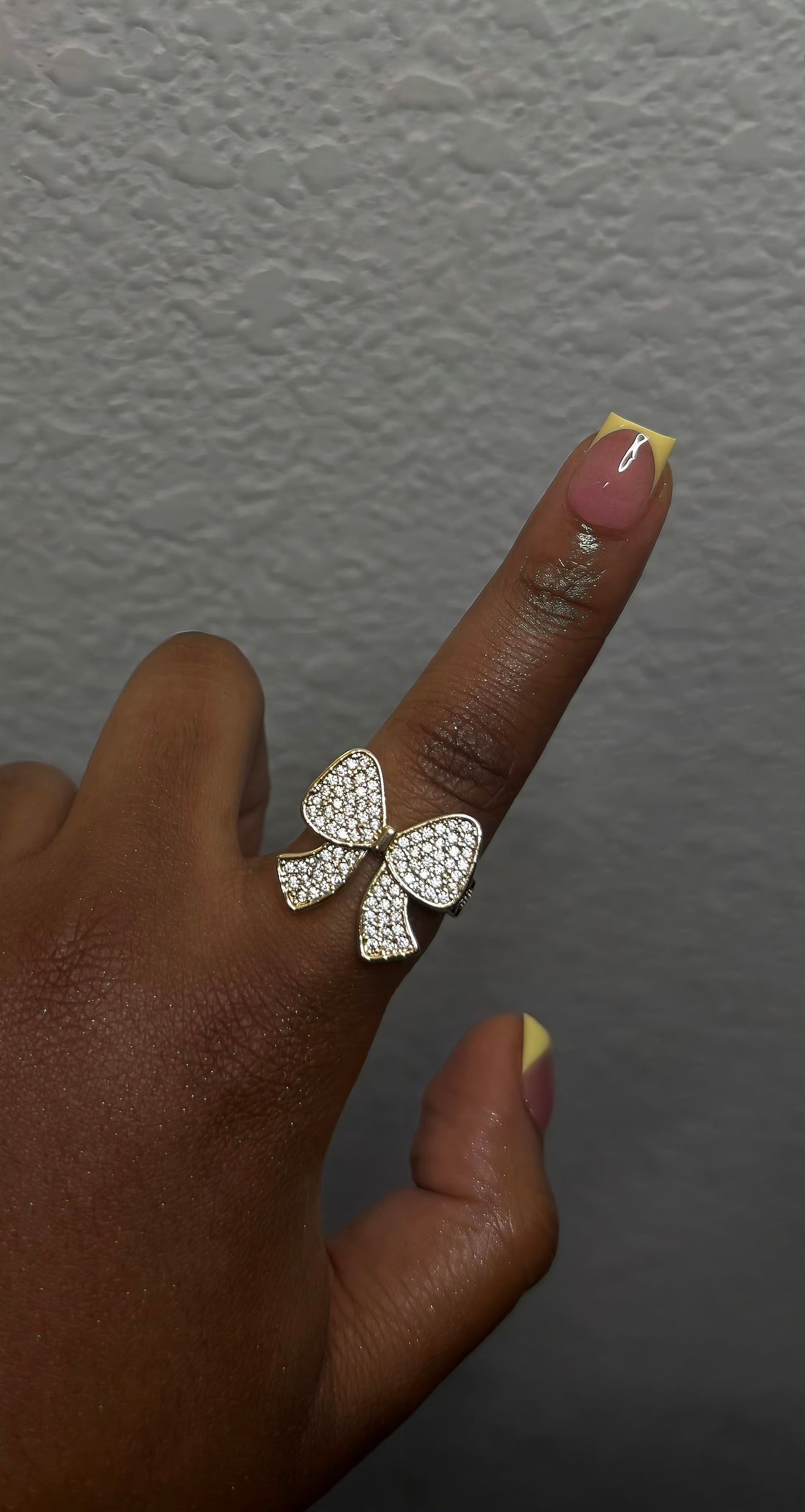 Big Diamond Bow Ring