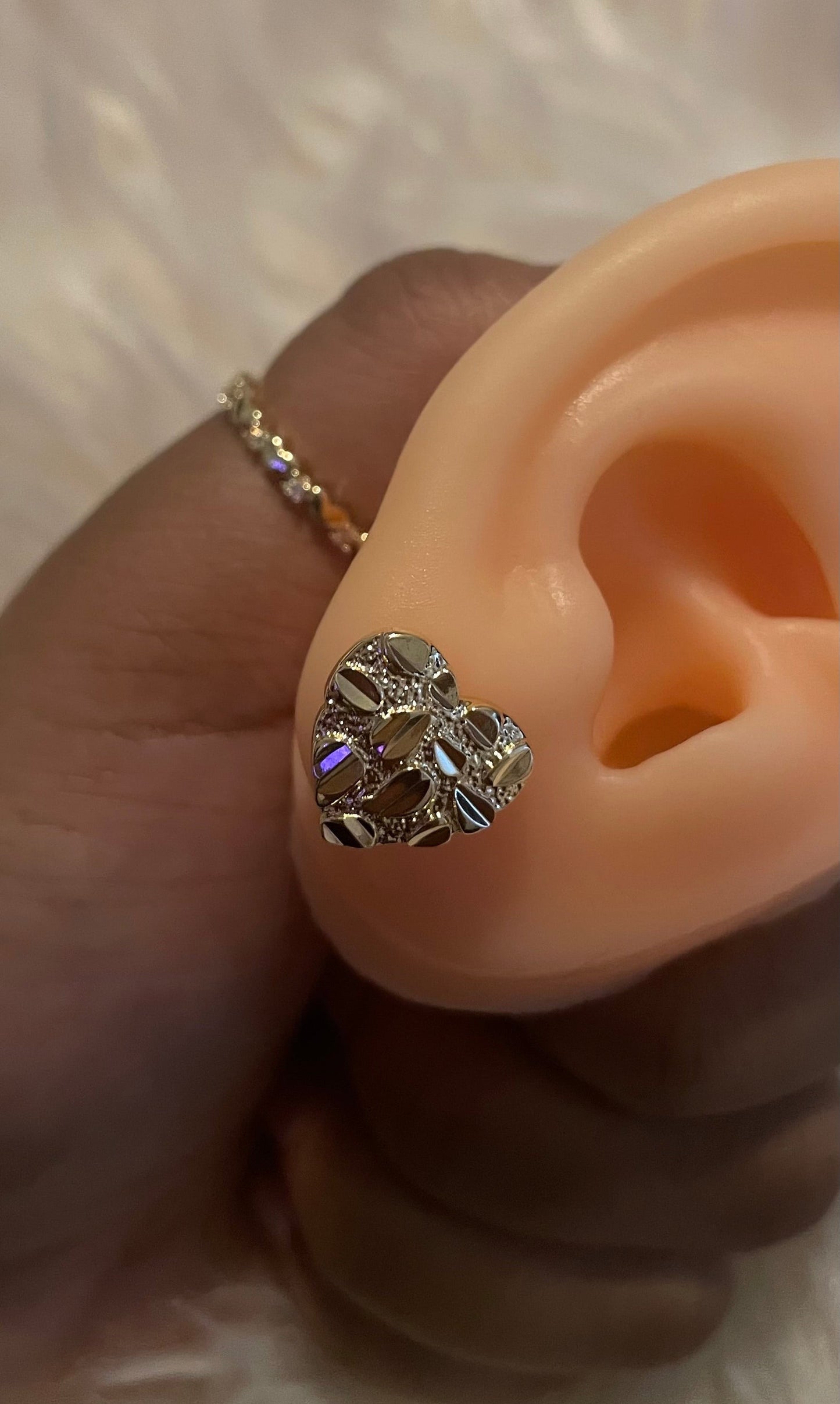 Nugget Heart Earrings