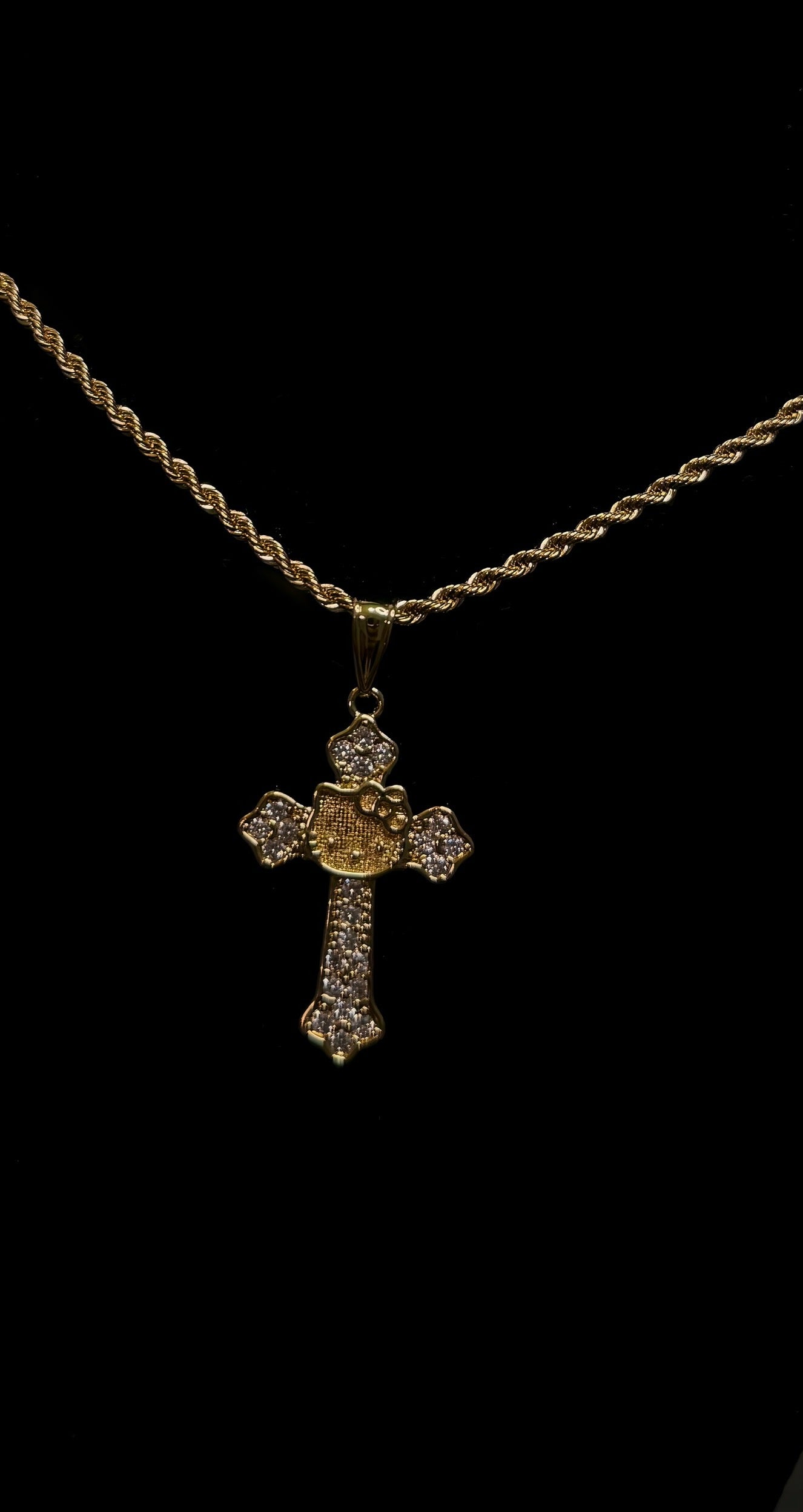 HK Diamond Cross Necklace