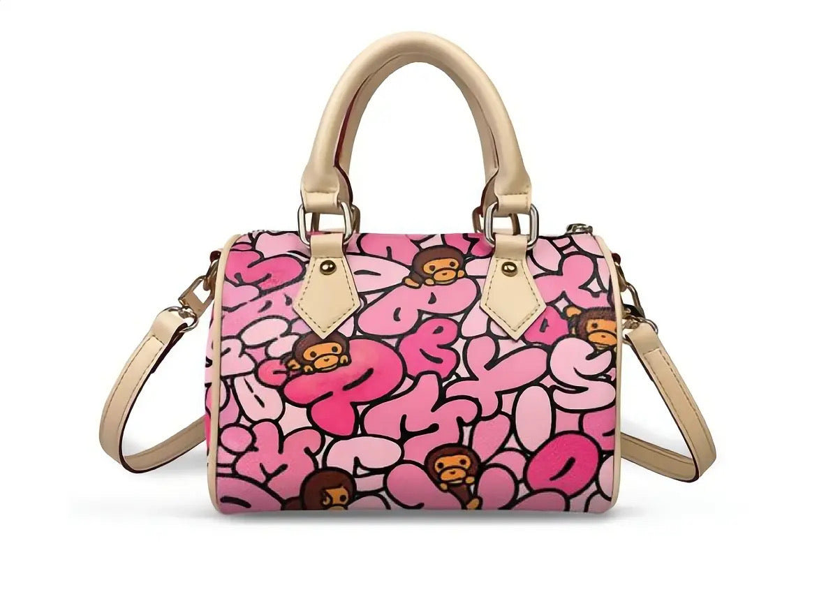 Pink Monkey Graphic Custom Purse (PRE ORDER)