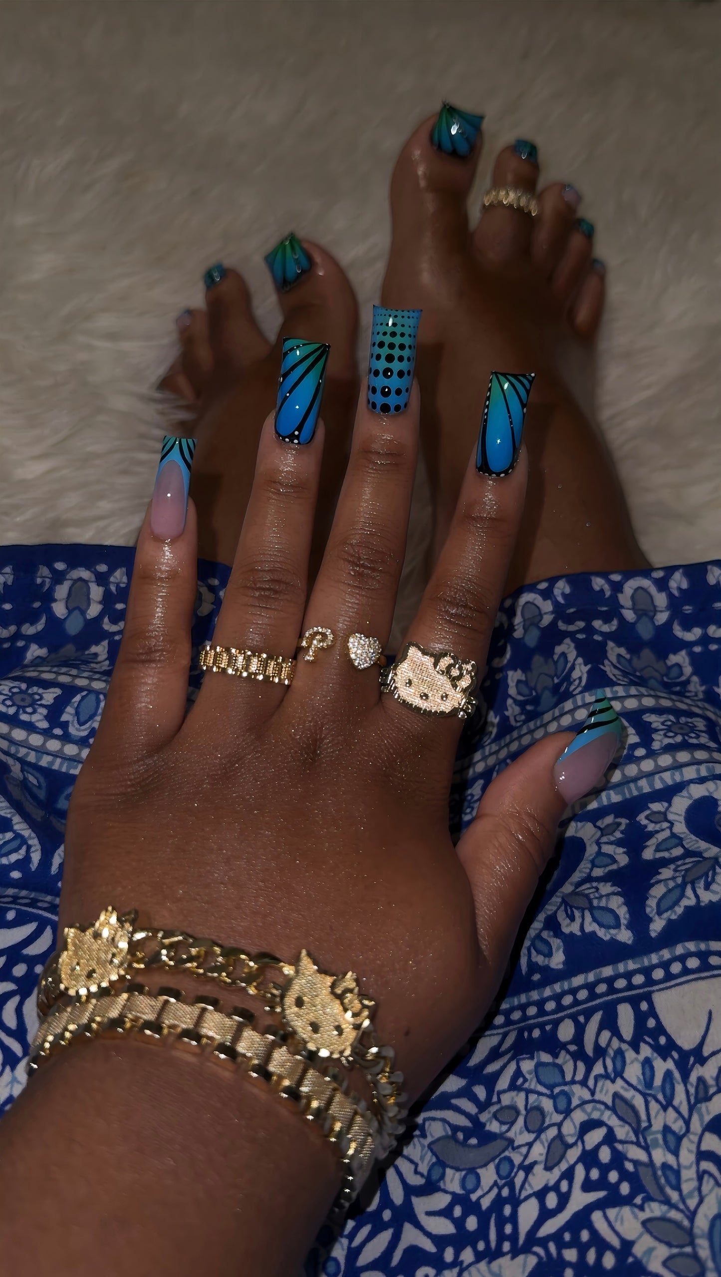 Burning Blue (toes are not included)