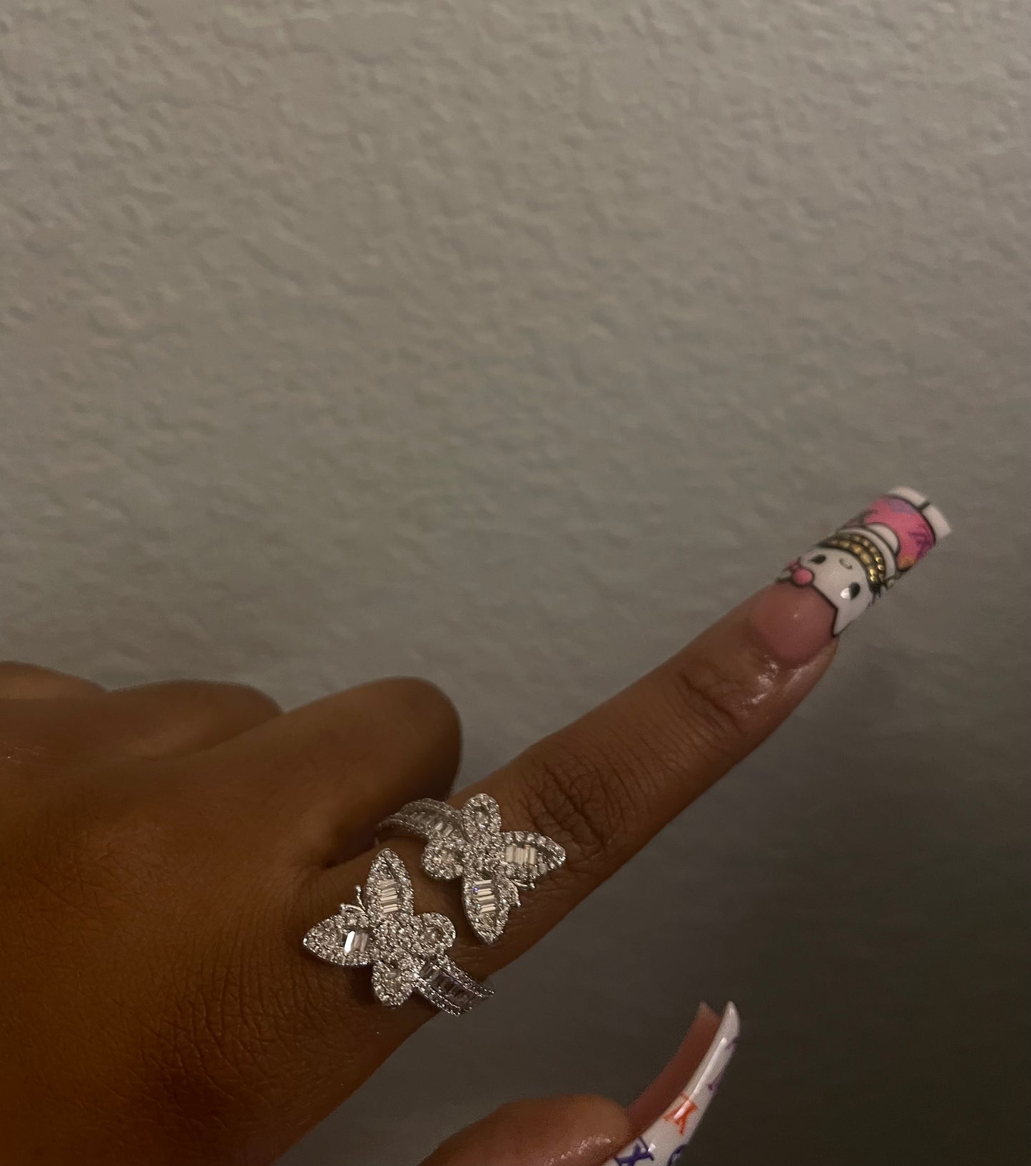 Bling Double Butterfly Ring