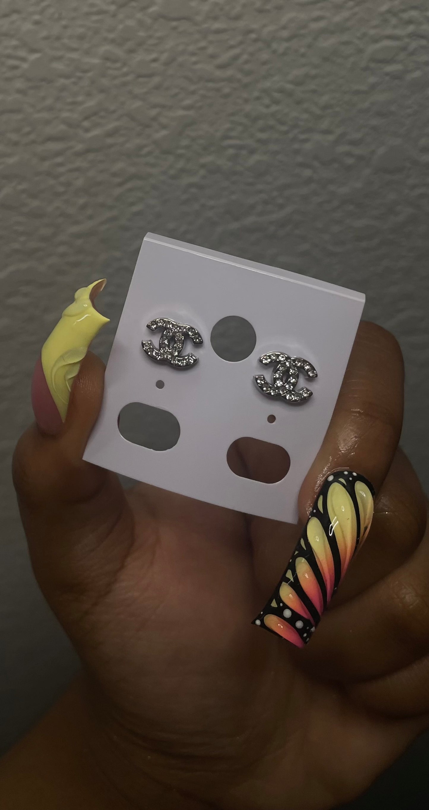 Mini CC Earrings