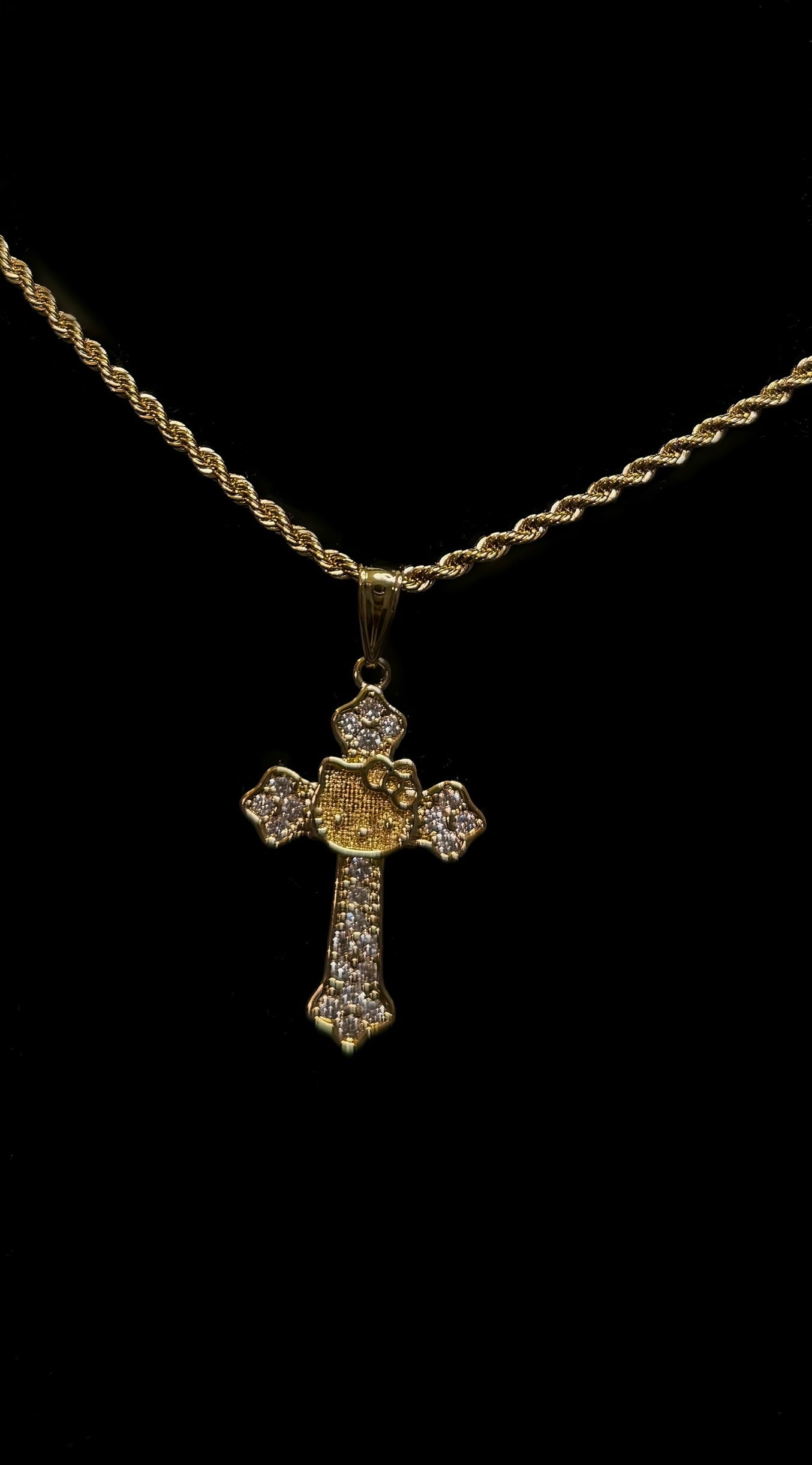 HK Diamond Cross Necklace
