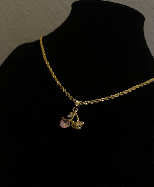 Cherry Kitty Necklace