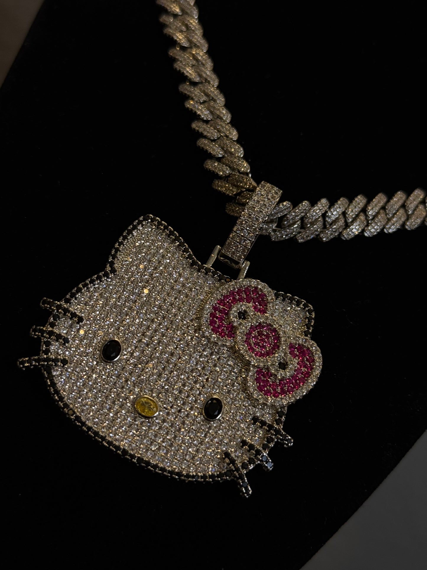 HK Big Bling Face Necklace
