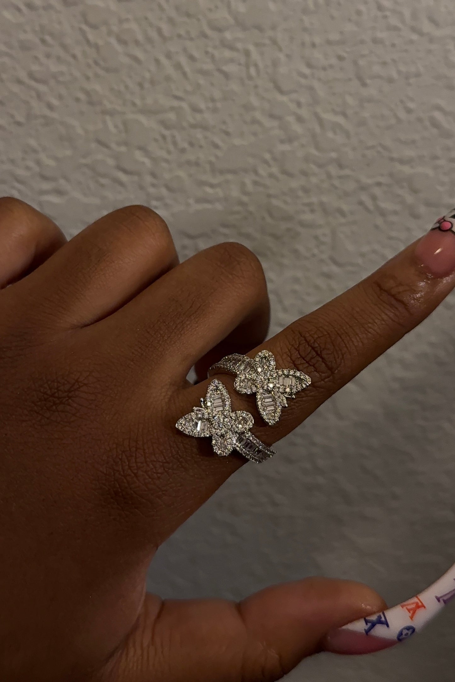 Bling Double Butterfly Ring