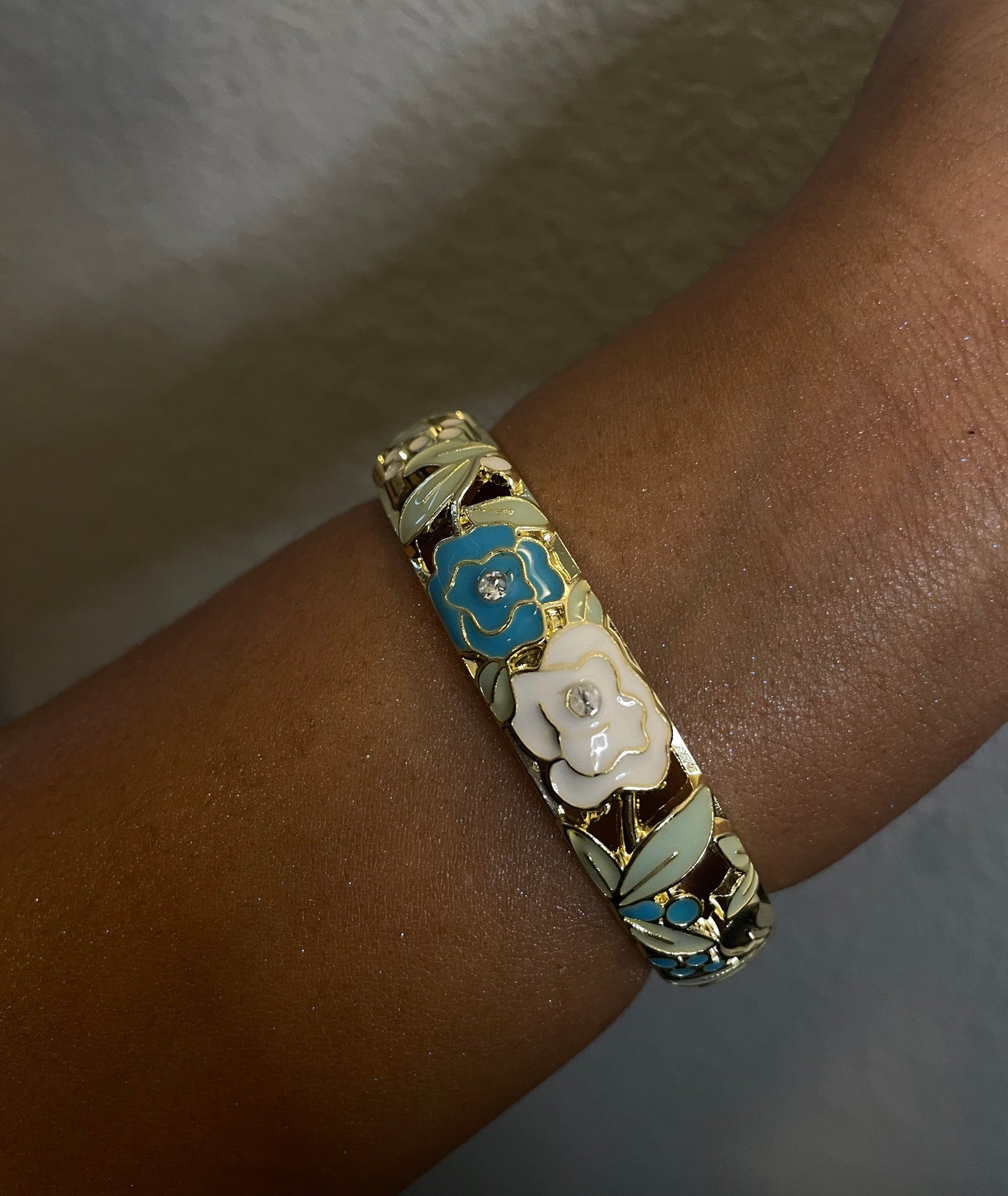 Blue Pastel Floral Bangles