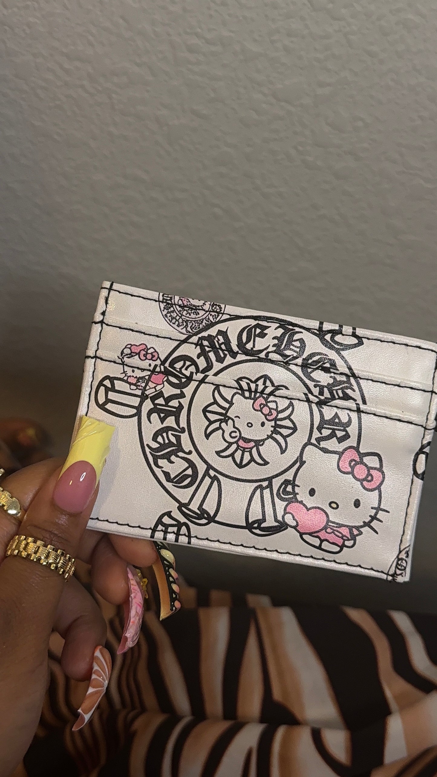 HK White Chrome Custom Card Holder (READY TO SHIP)