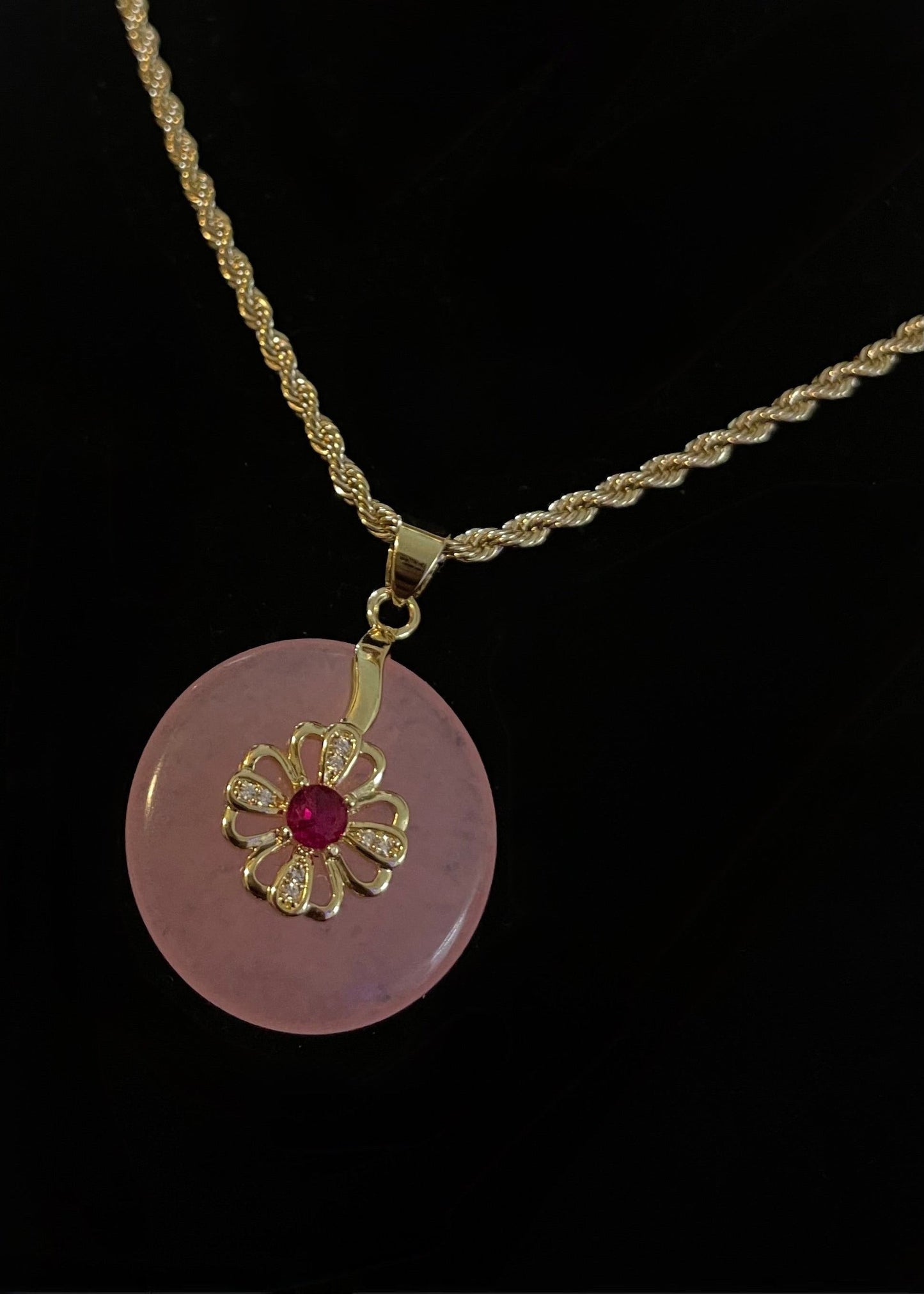 Jade Lucky Wheel Of Fortunate Necklace