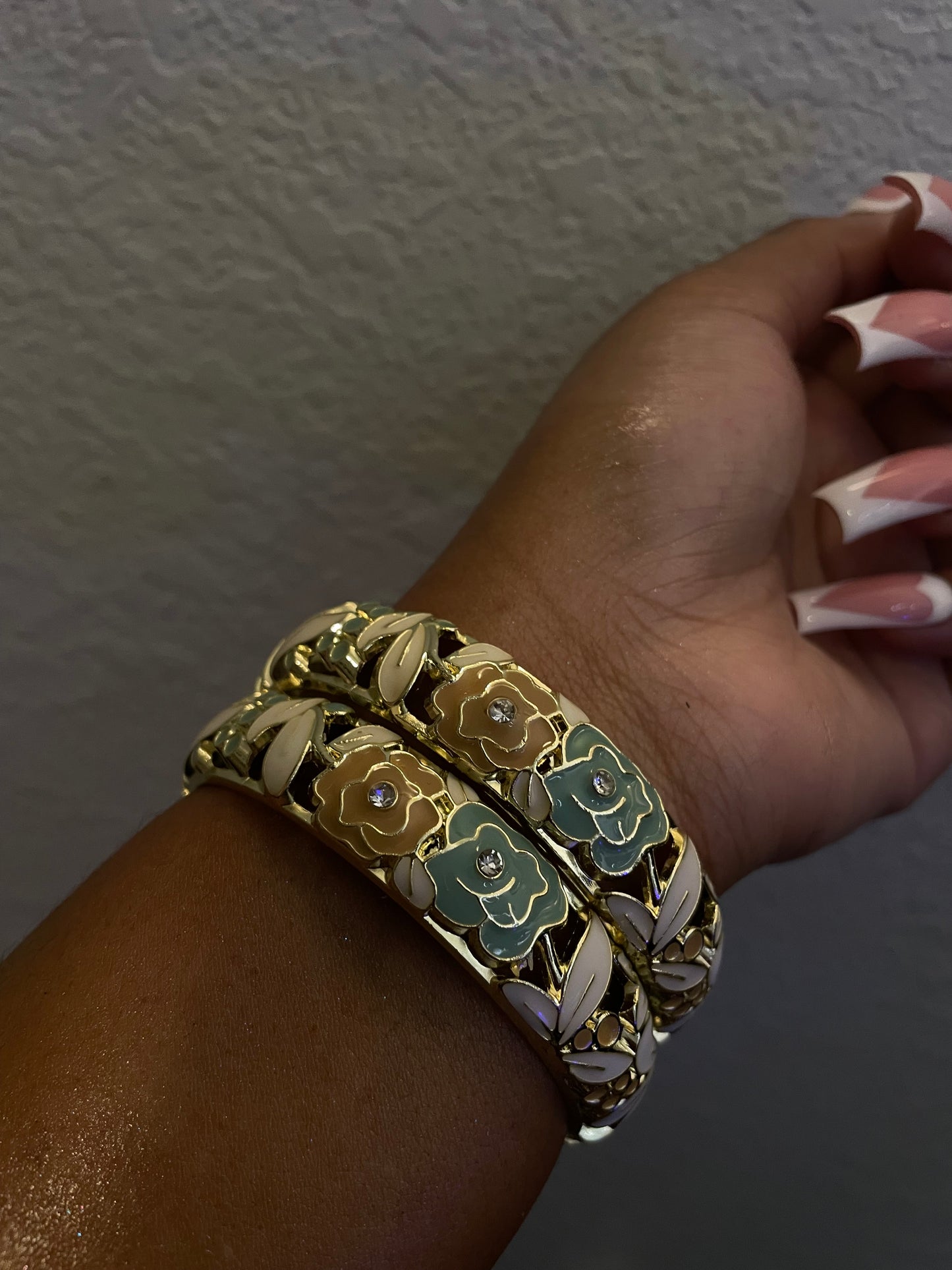 Sage Mustard Floral Bangles