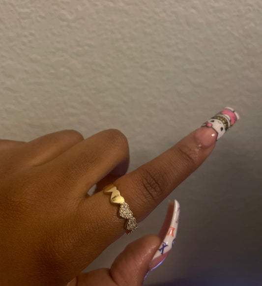 Double Sided Heart Ring