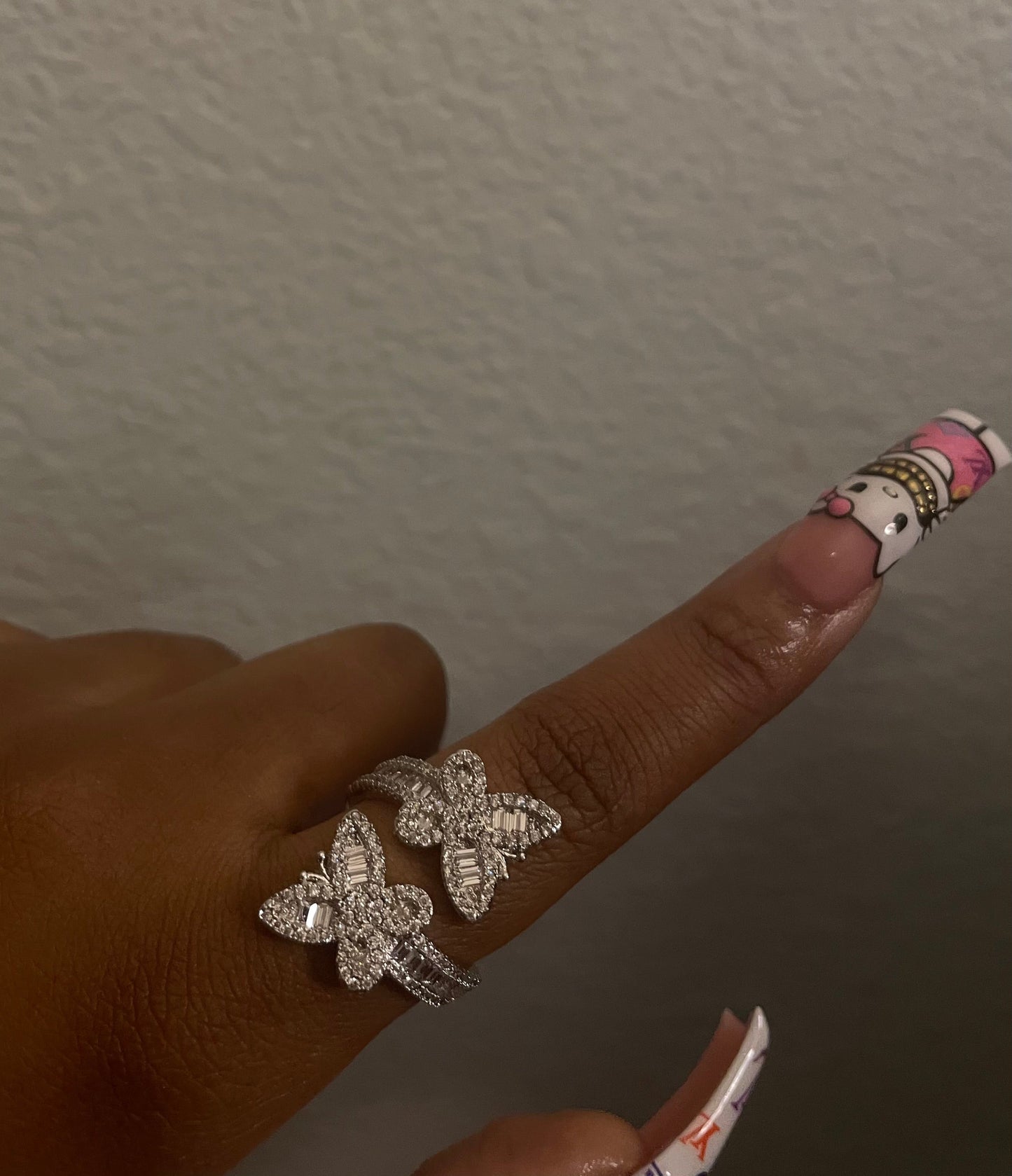 Bling Double Butterfly Ring