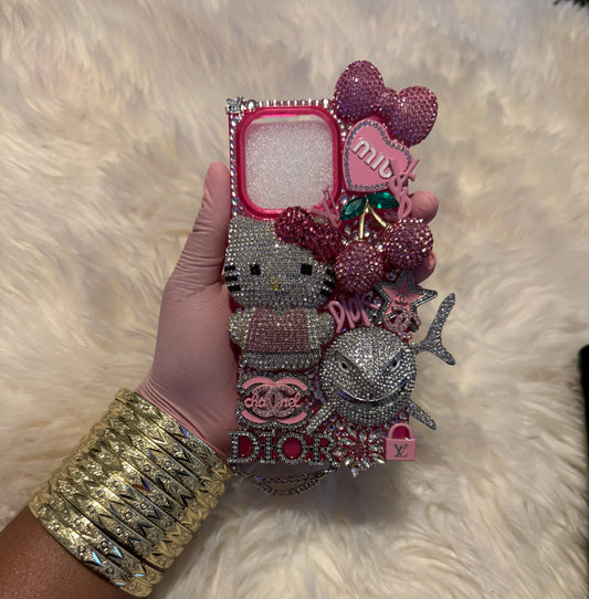 Hello kitty junk case (ready to ship)
