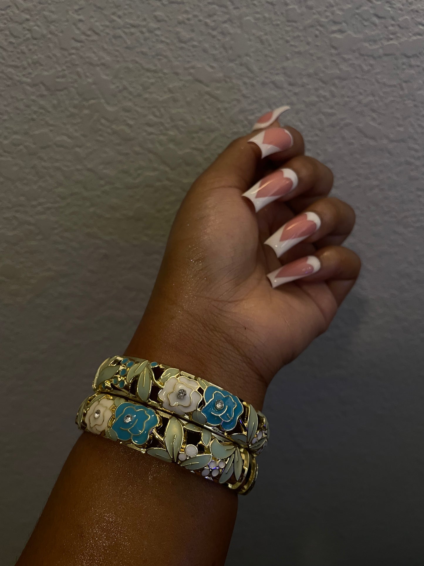 Blue Pastel Floral Bangles