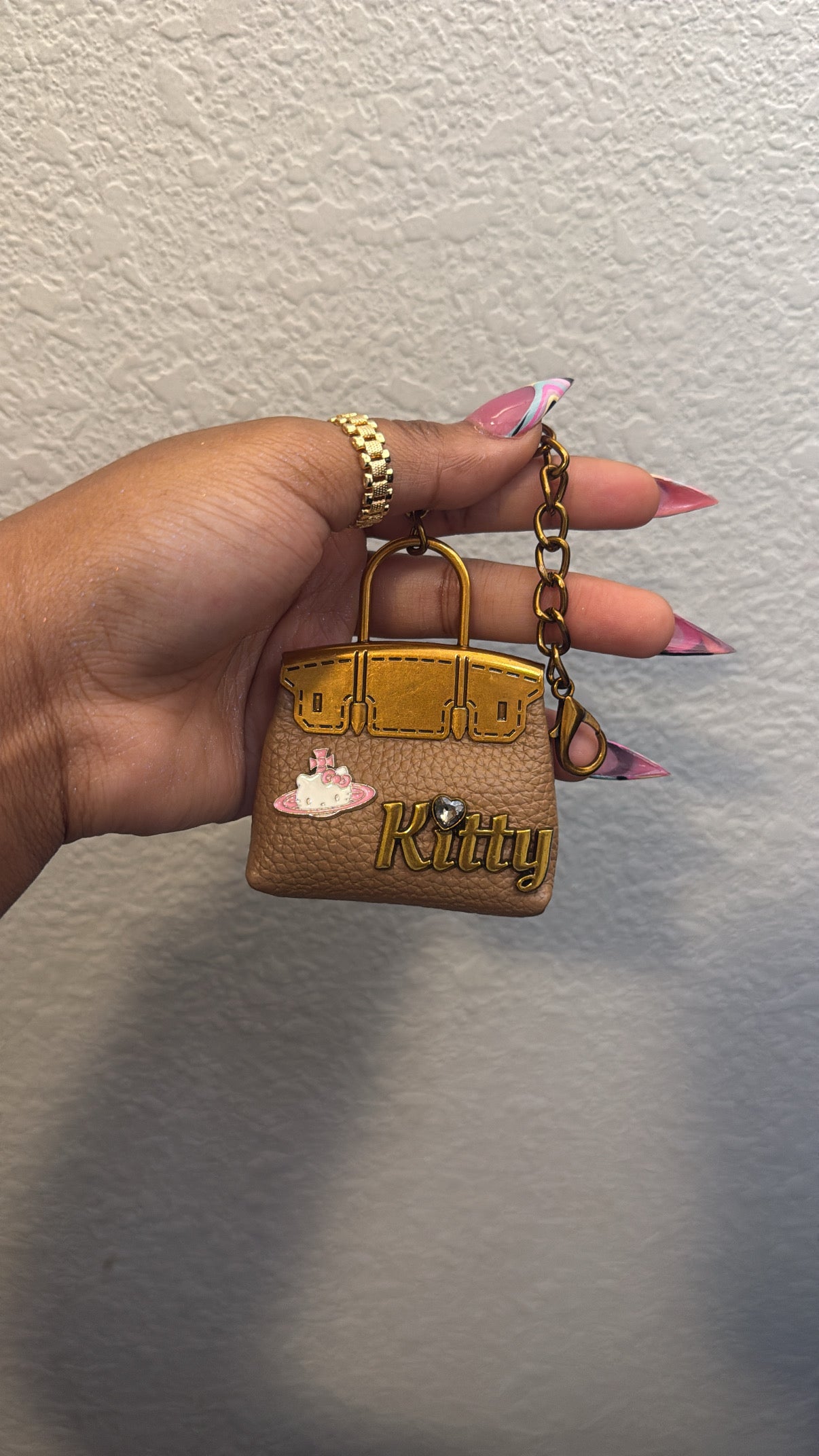 Brown Kitty Purse Accessory