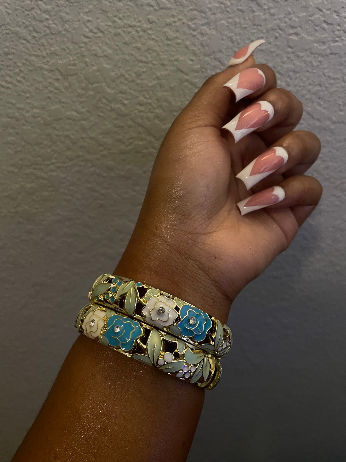 Blue Pastel Floral Bangles