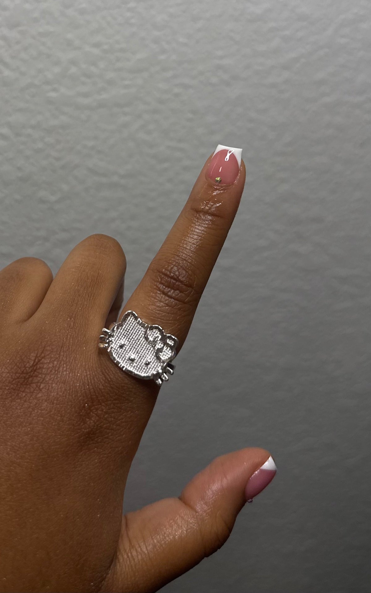 Silver HK Face Ring