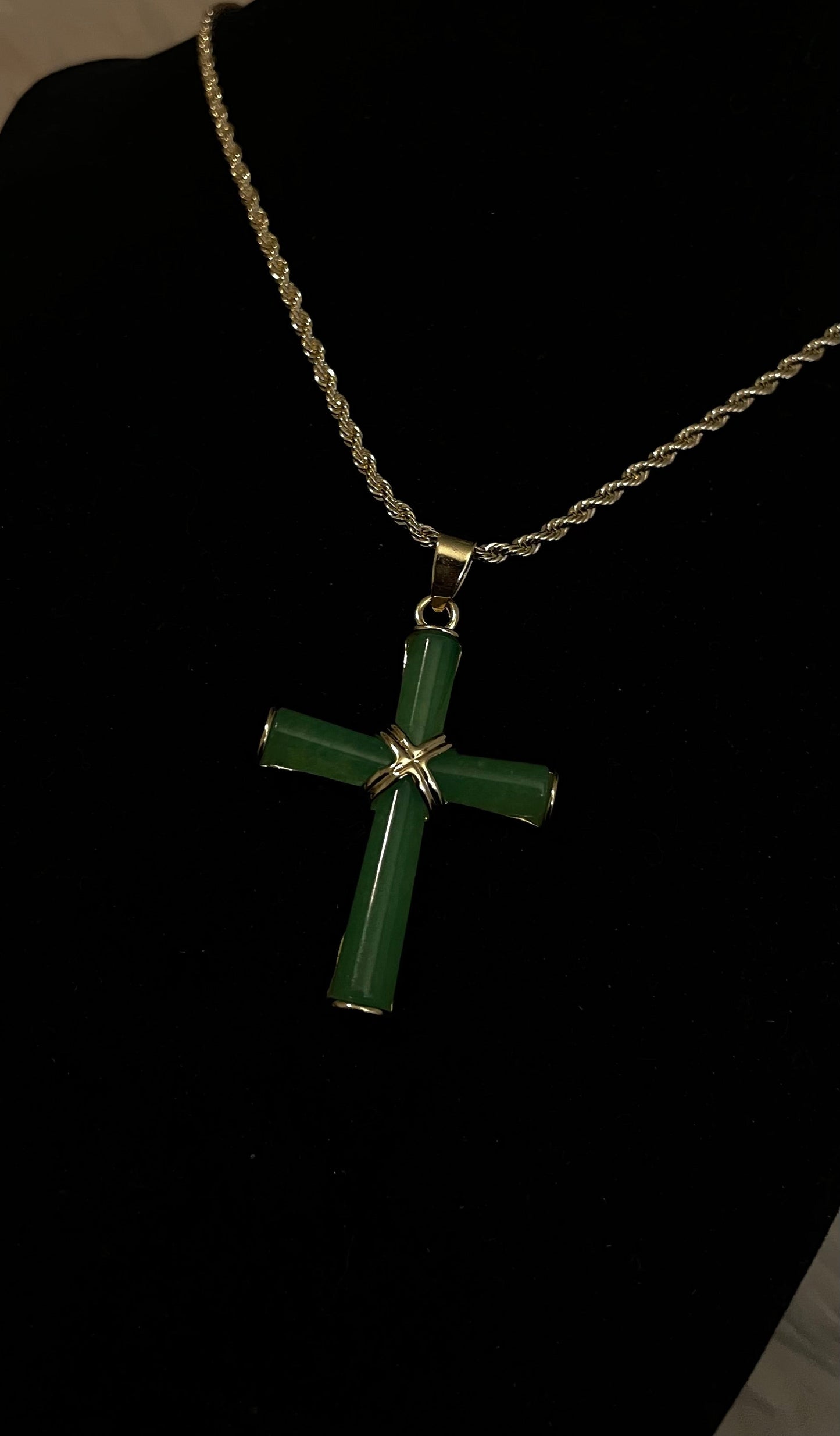 Jade Cross Necklace