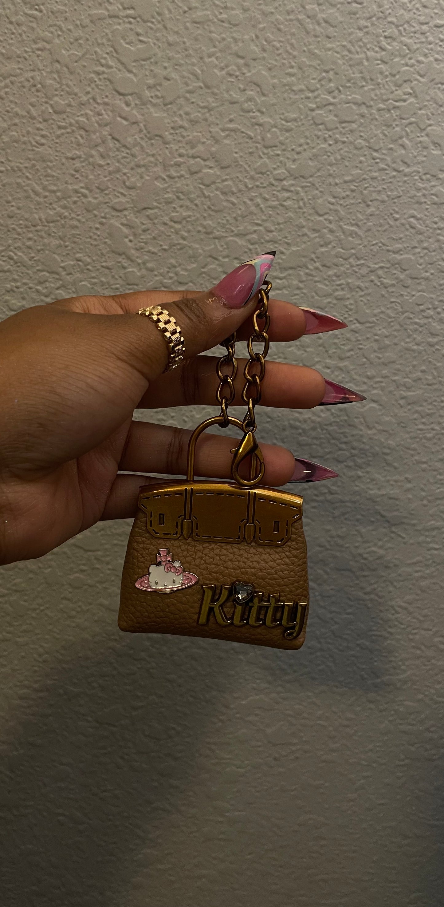 Brown Kitty Purse Accessory