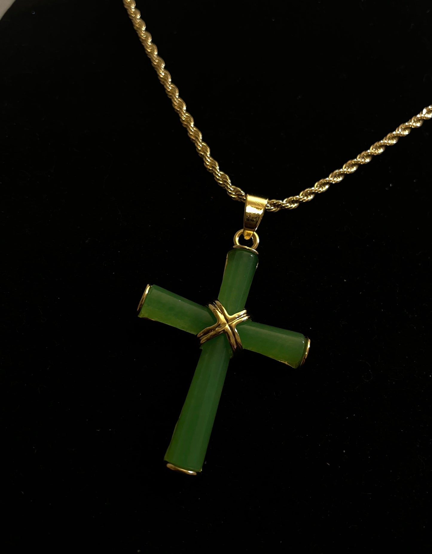 Jade Cross Necklace