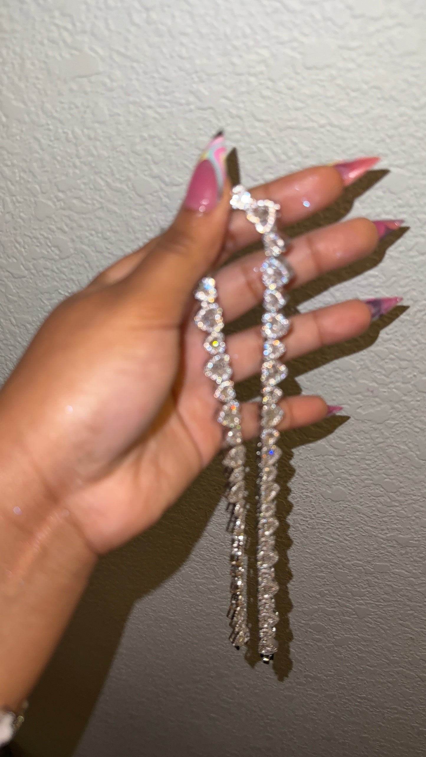 Baguette heart Choker
