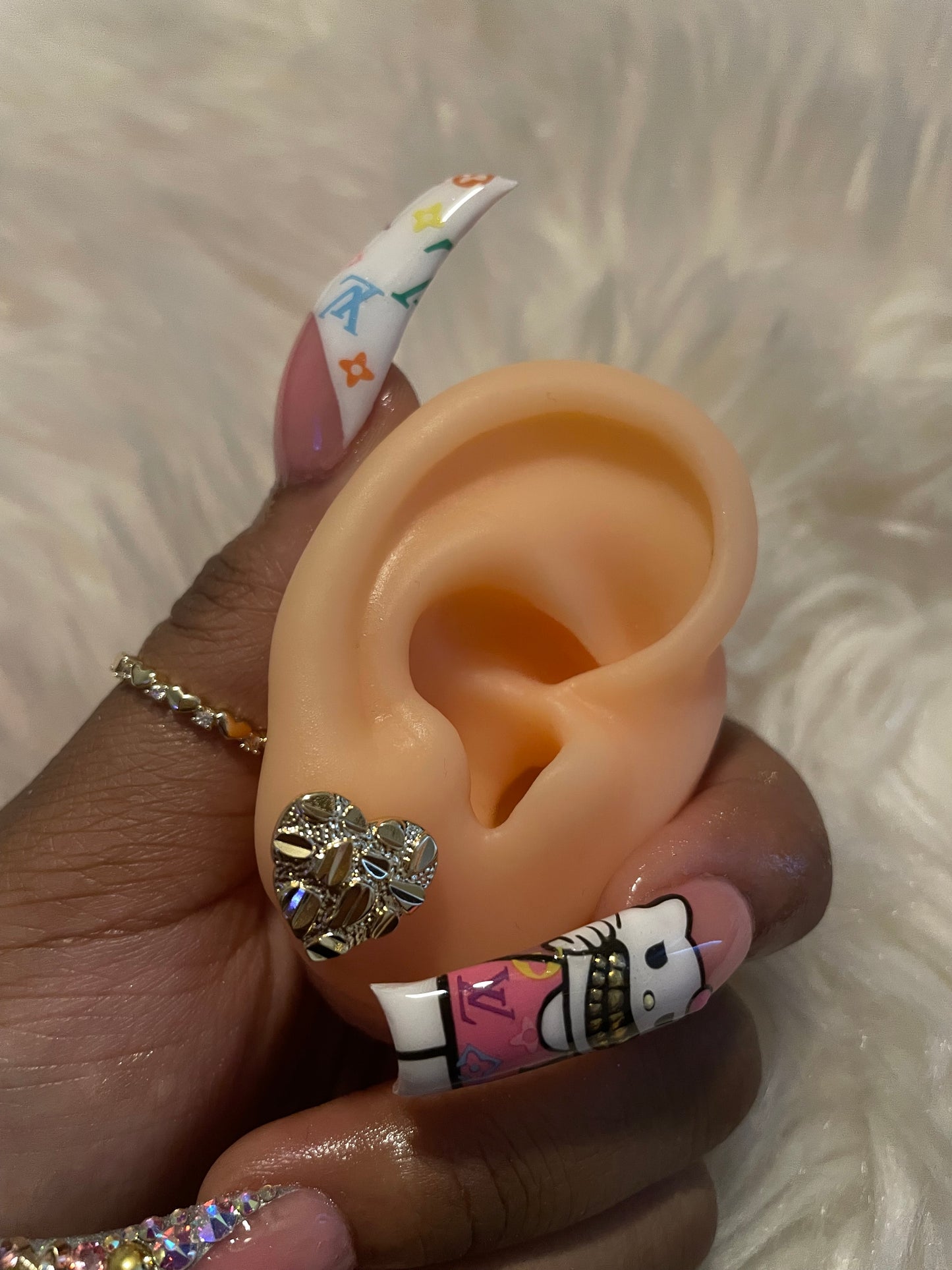 Nugget Heart Earrings