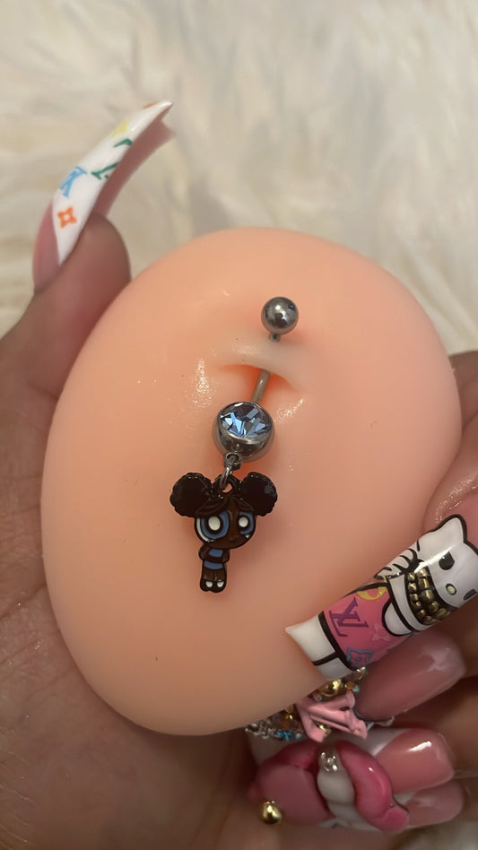 Dark Skin Cartoon Character Belly Ring