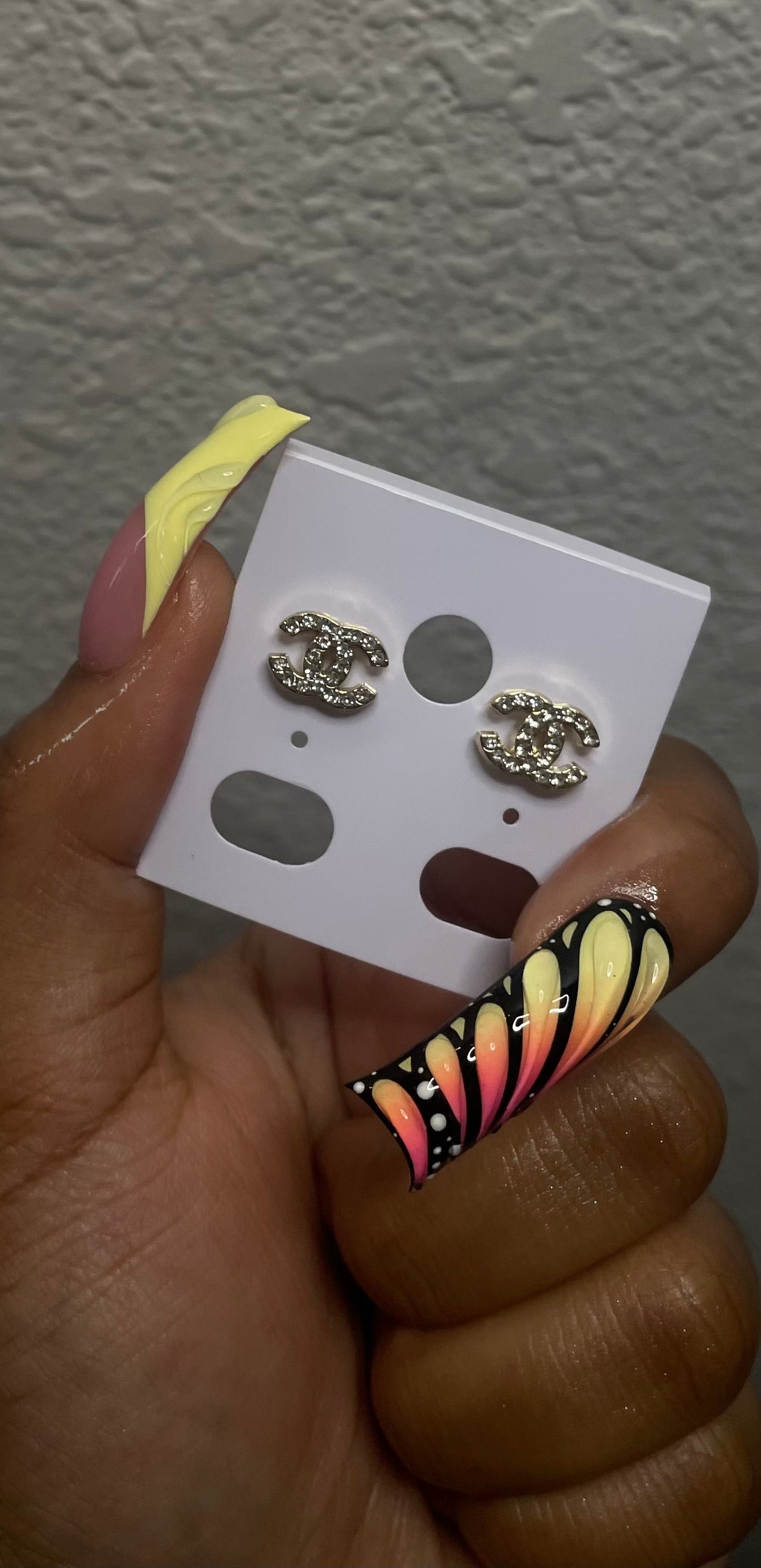 Mini CC Earrings