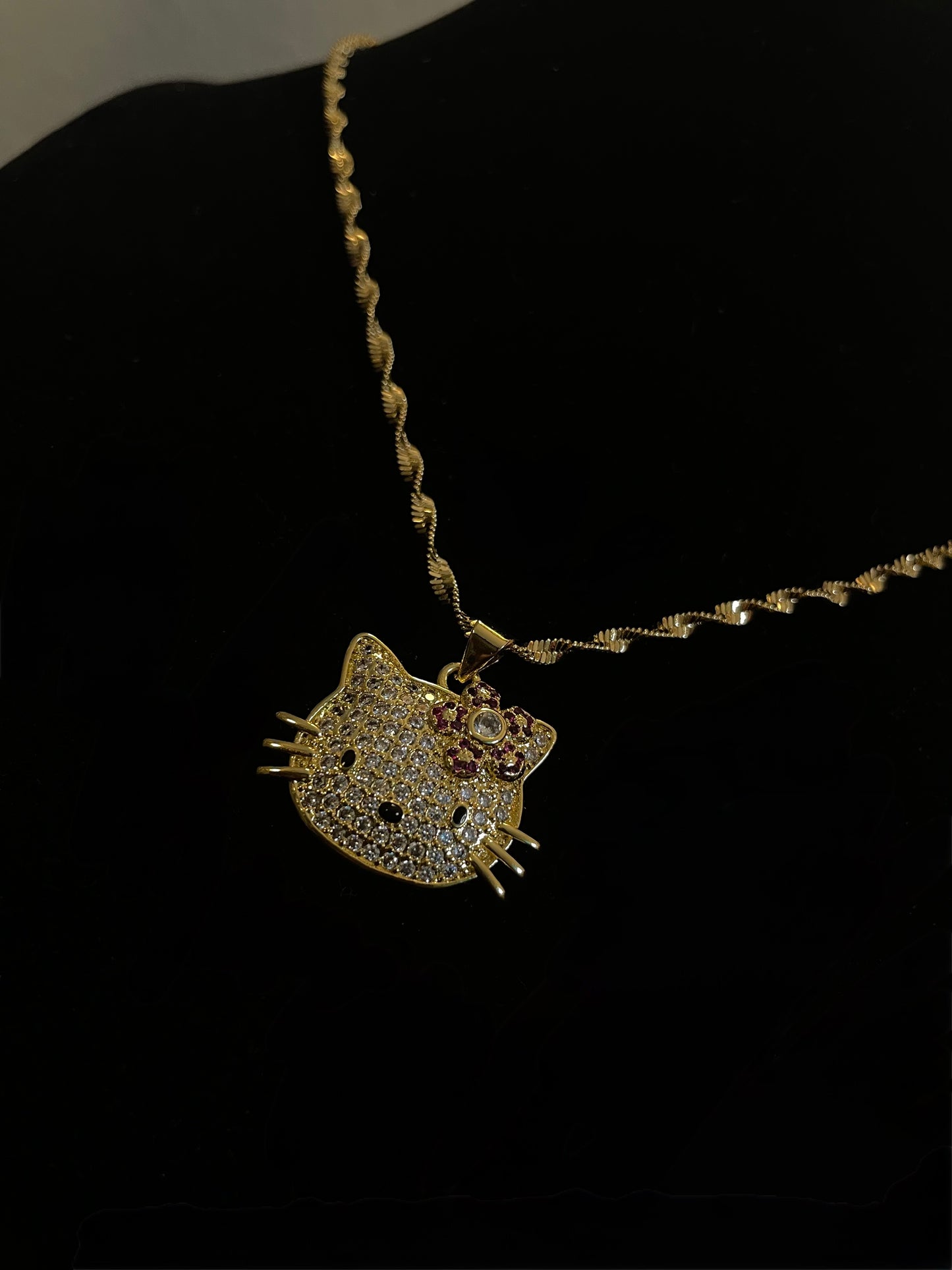 Small Bling Kitty Necklace