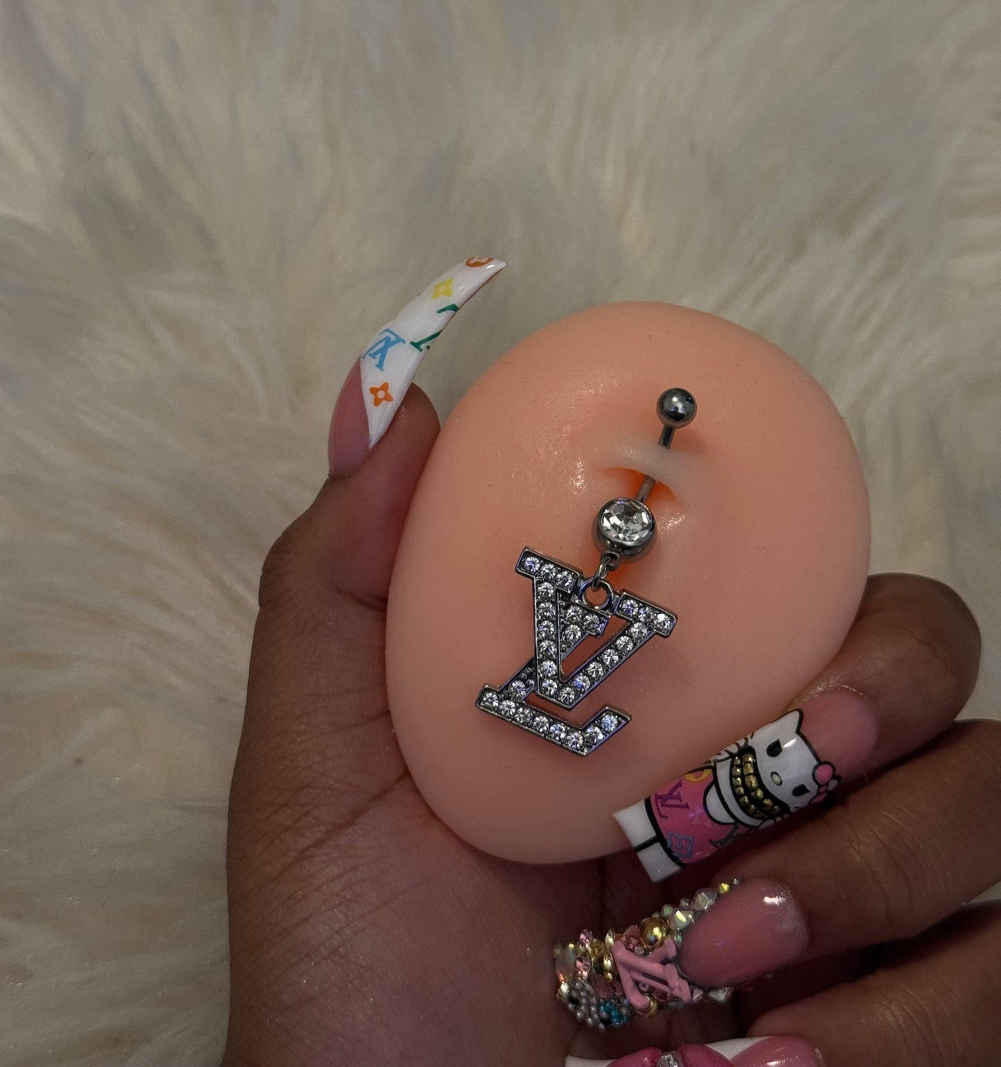 Big LV Belly Ring