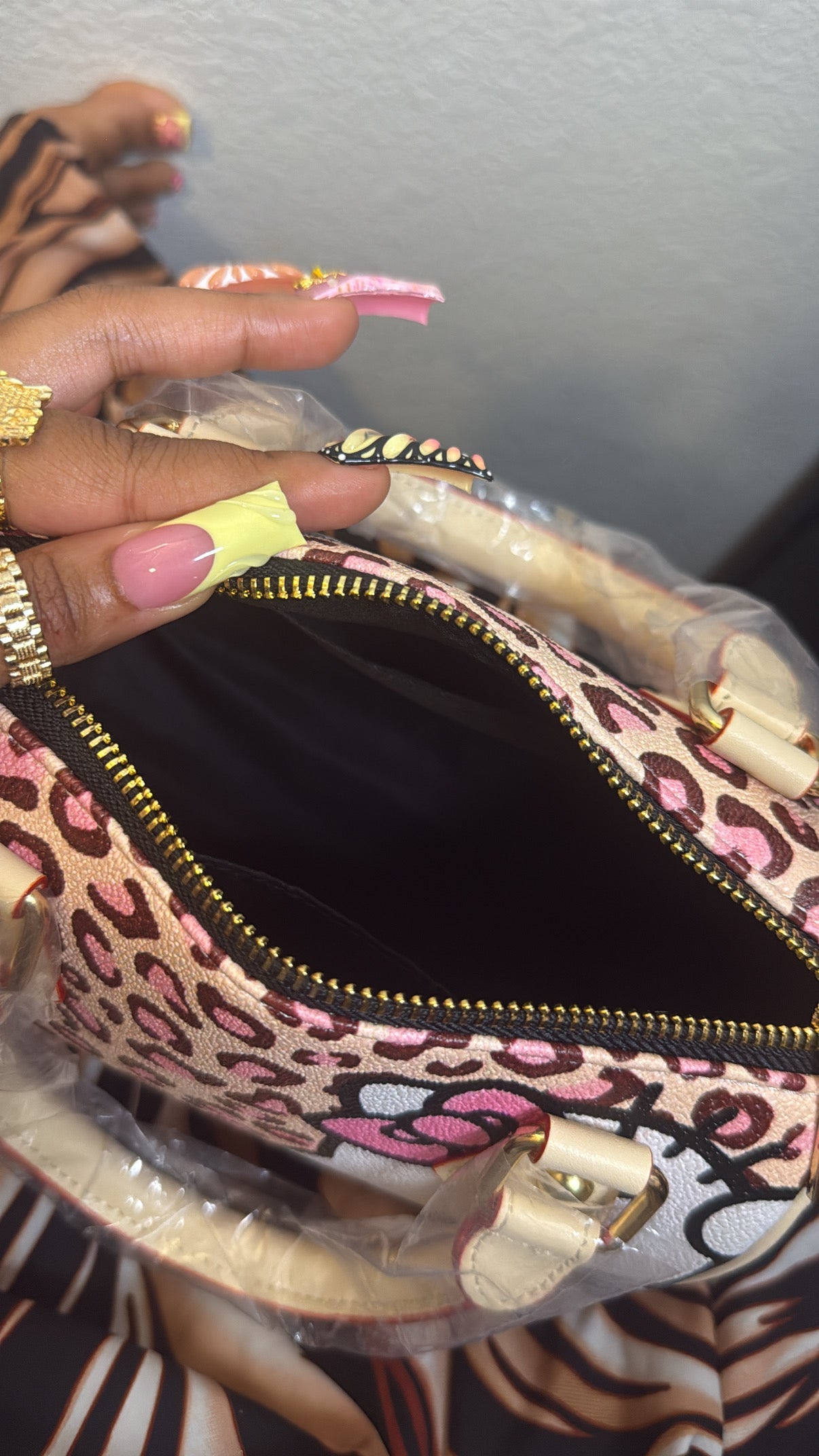 Pink Monkey Custom Purse (READY TO SHIP)
