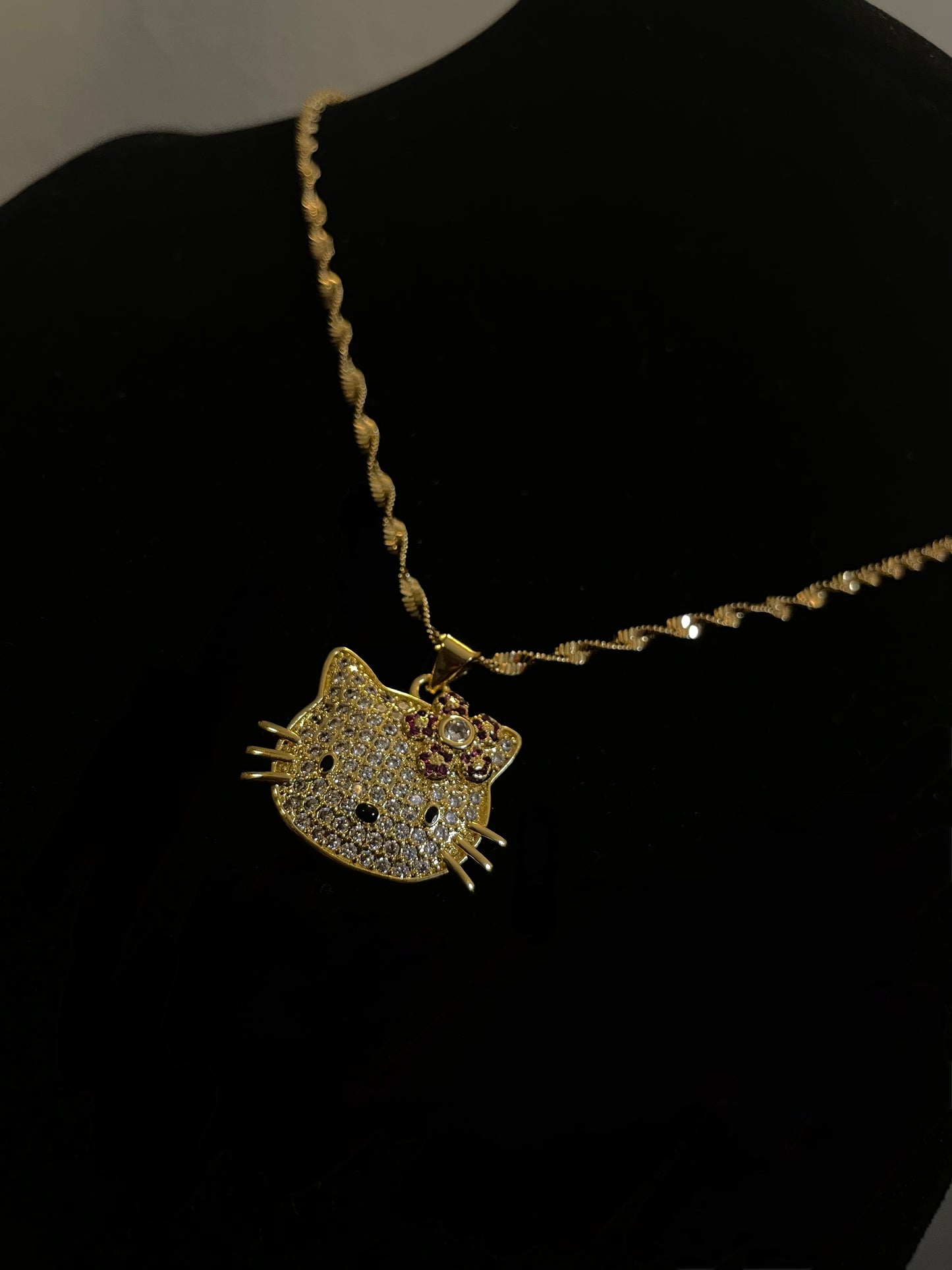 Small Bling Kitty Necklace
